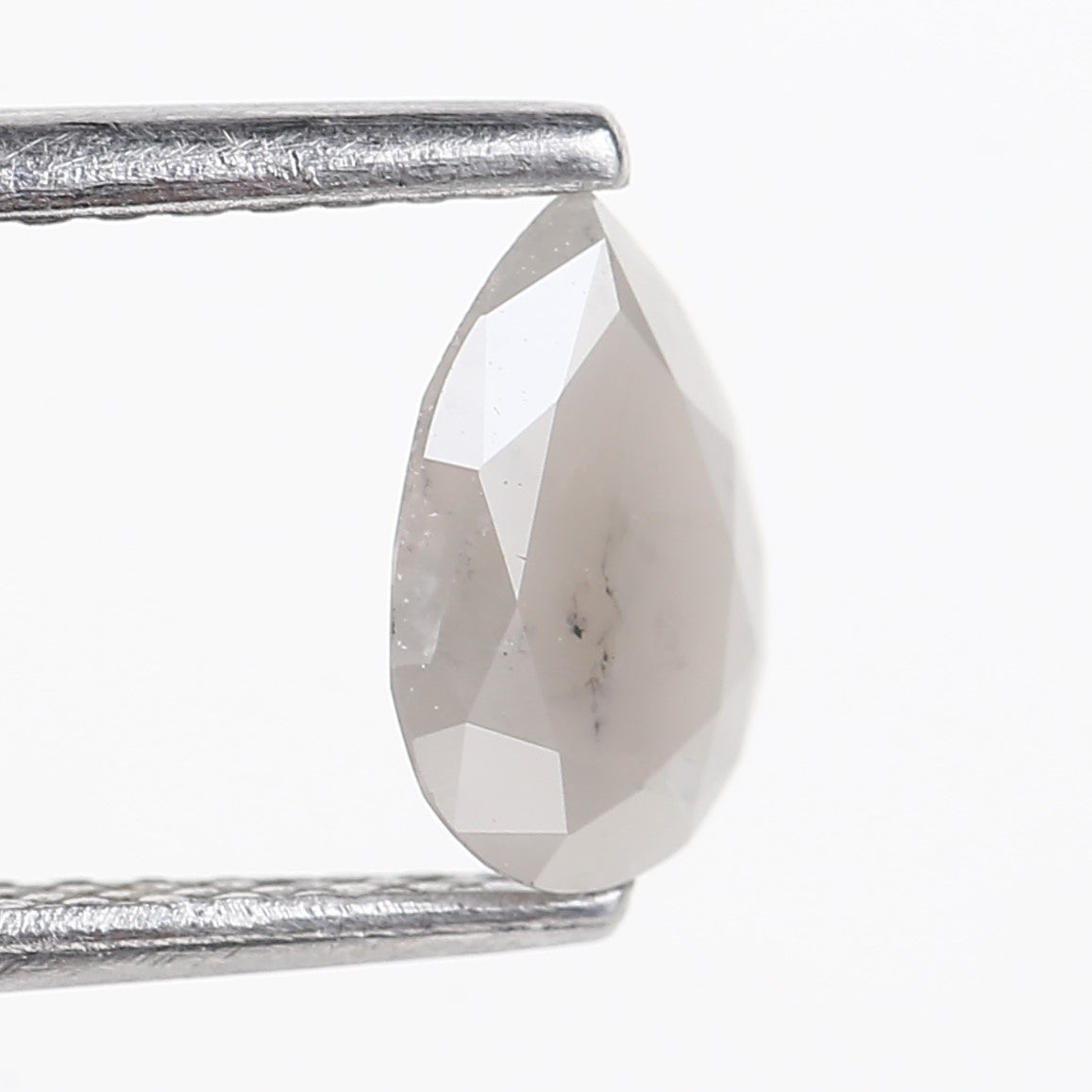 0.63 Carat Natural Gray Pear Salt and Pepper Diamond 7.30 MM