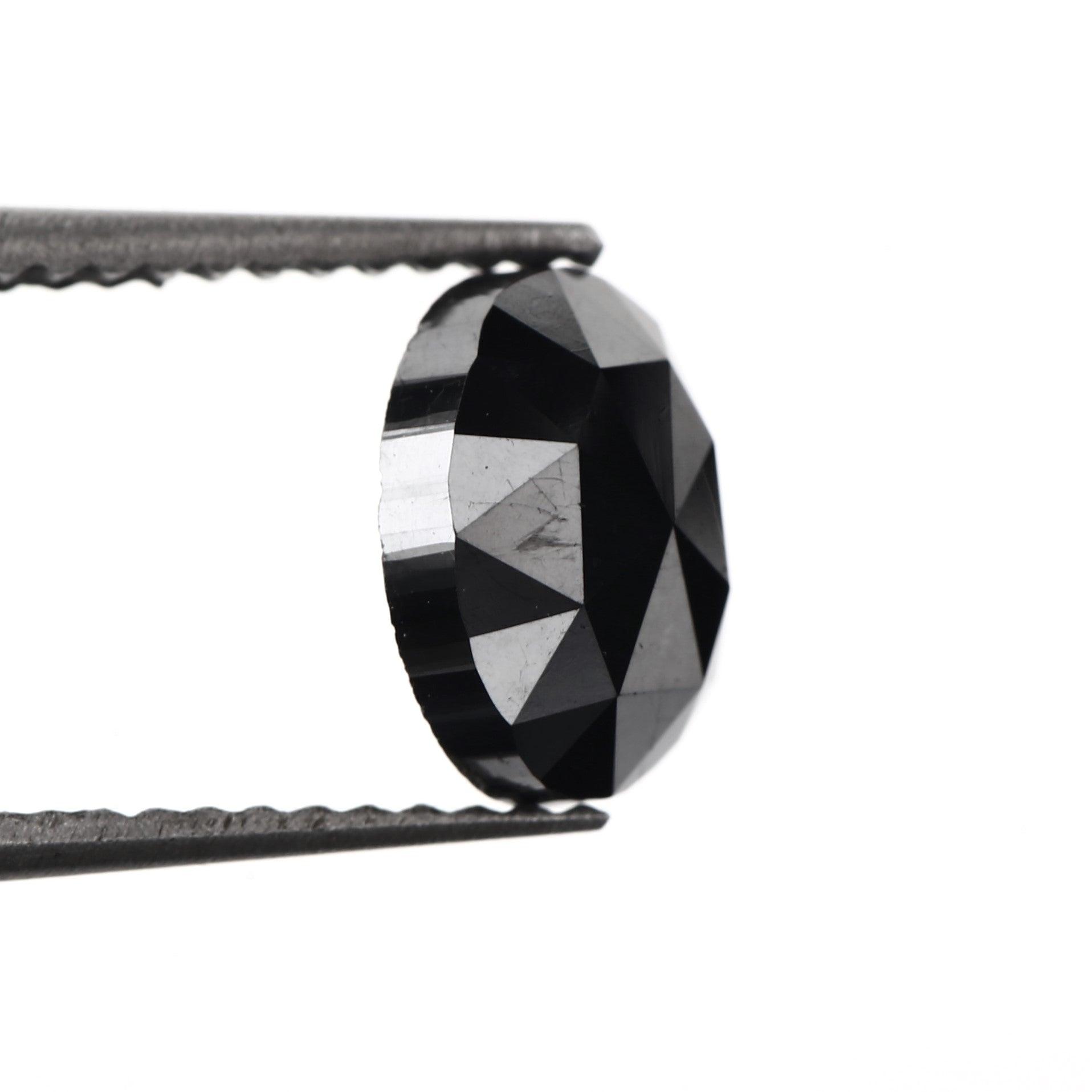 oval rose cut engagement ring black