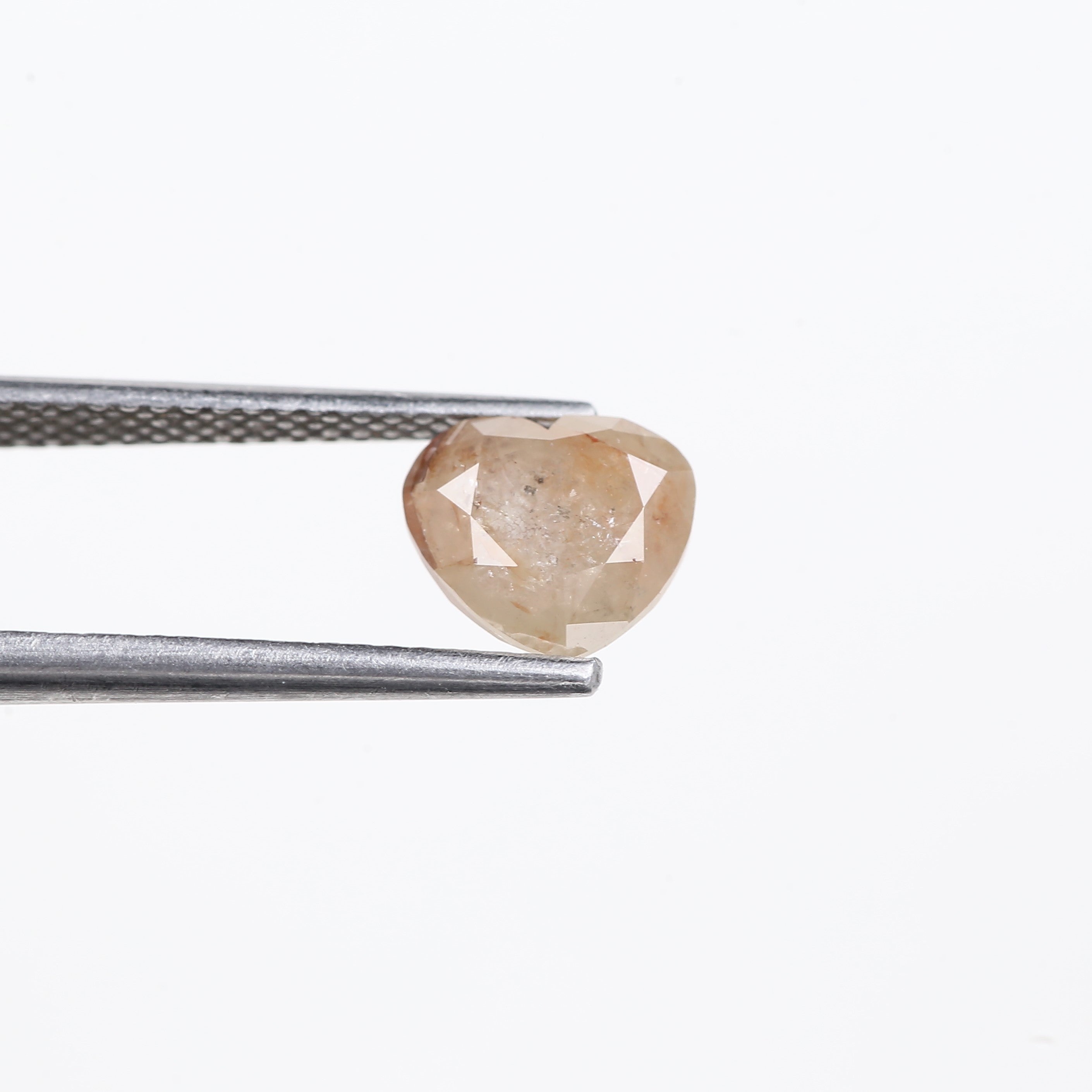 1.66 Carat Natural Heart Shape Brown Salt and Pepper Diamond 6.74 MM