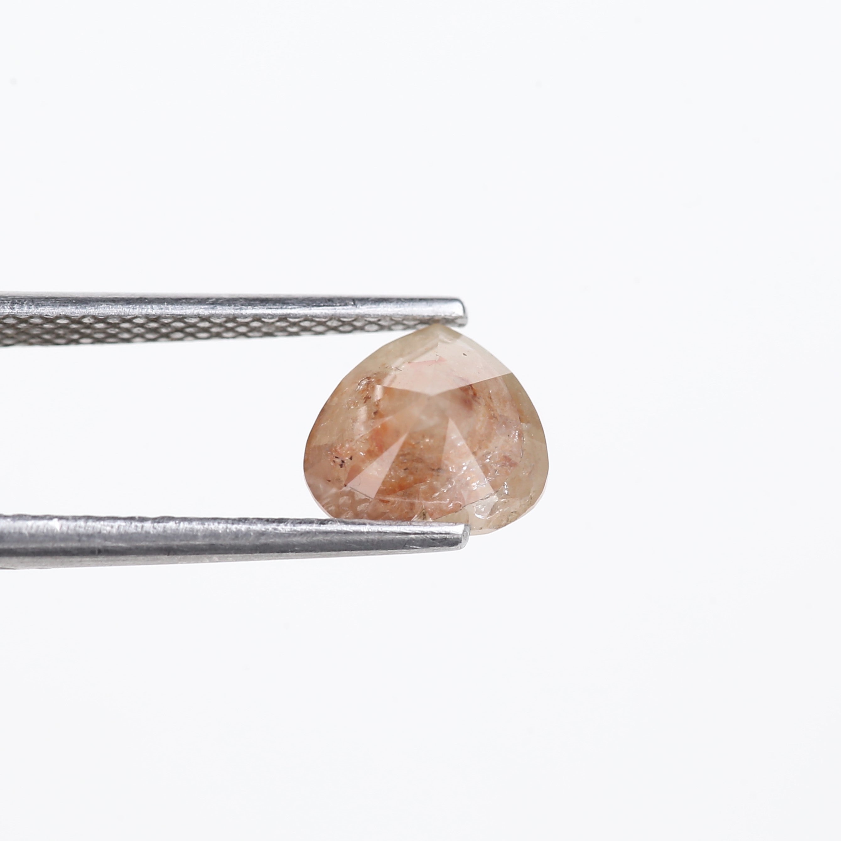 1.66 Carat Natural Heart Shape Brown Salt and Pepper Diamond 6.74 MM