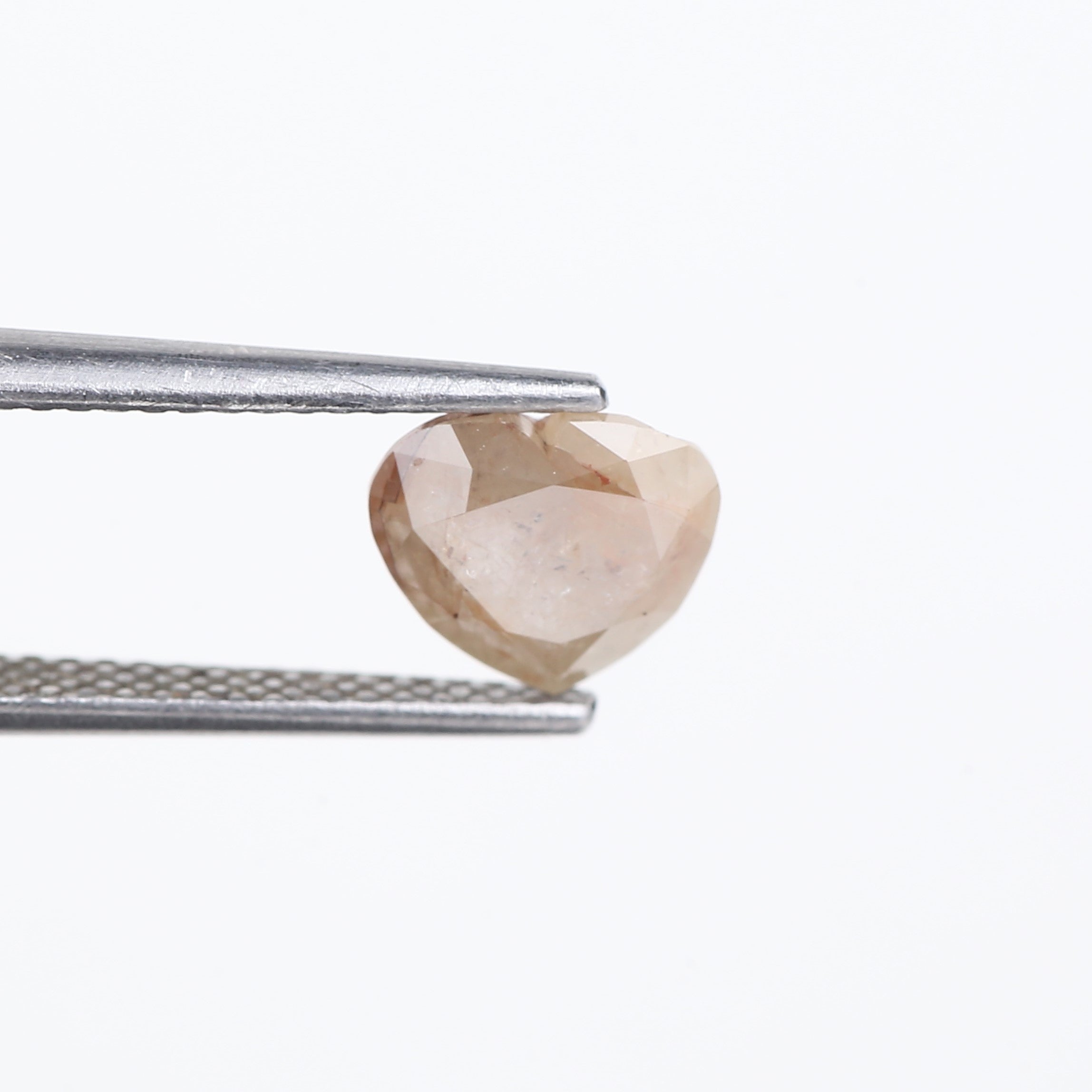 1.66 Carat Natural Heart Shape Brown Salt and Pepper Diamond 6.74 MM