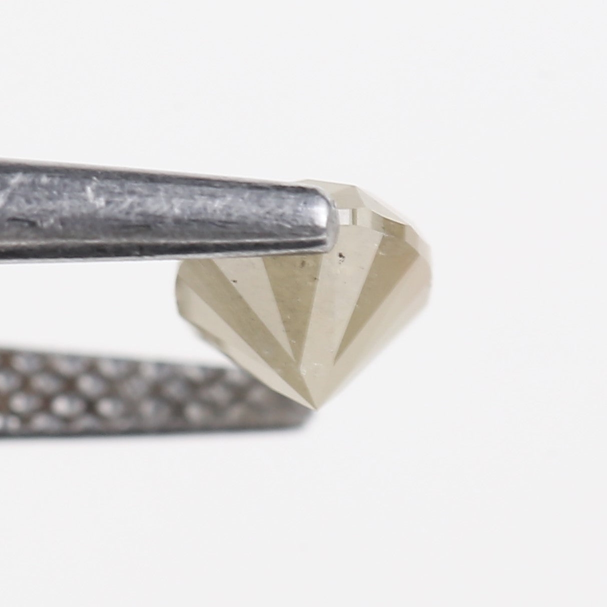 0.81 Carat Natural Yellow Orange Pear Salt and Pepper Diamond 7.10 MM