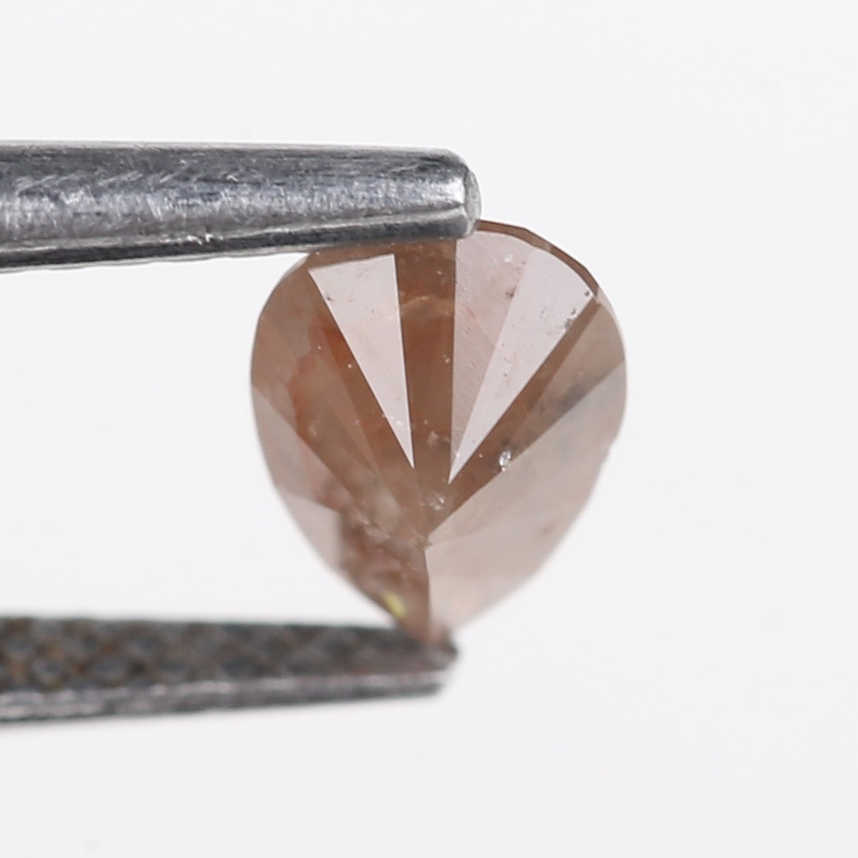 0.76 Carat Natural Orange Pear Salt and Pepper Diamond 7.16 MM