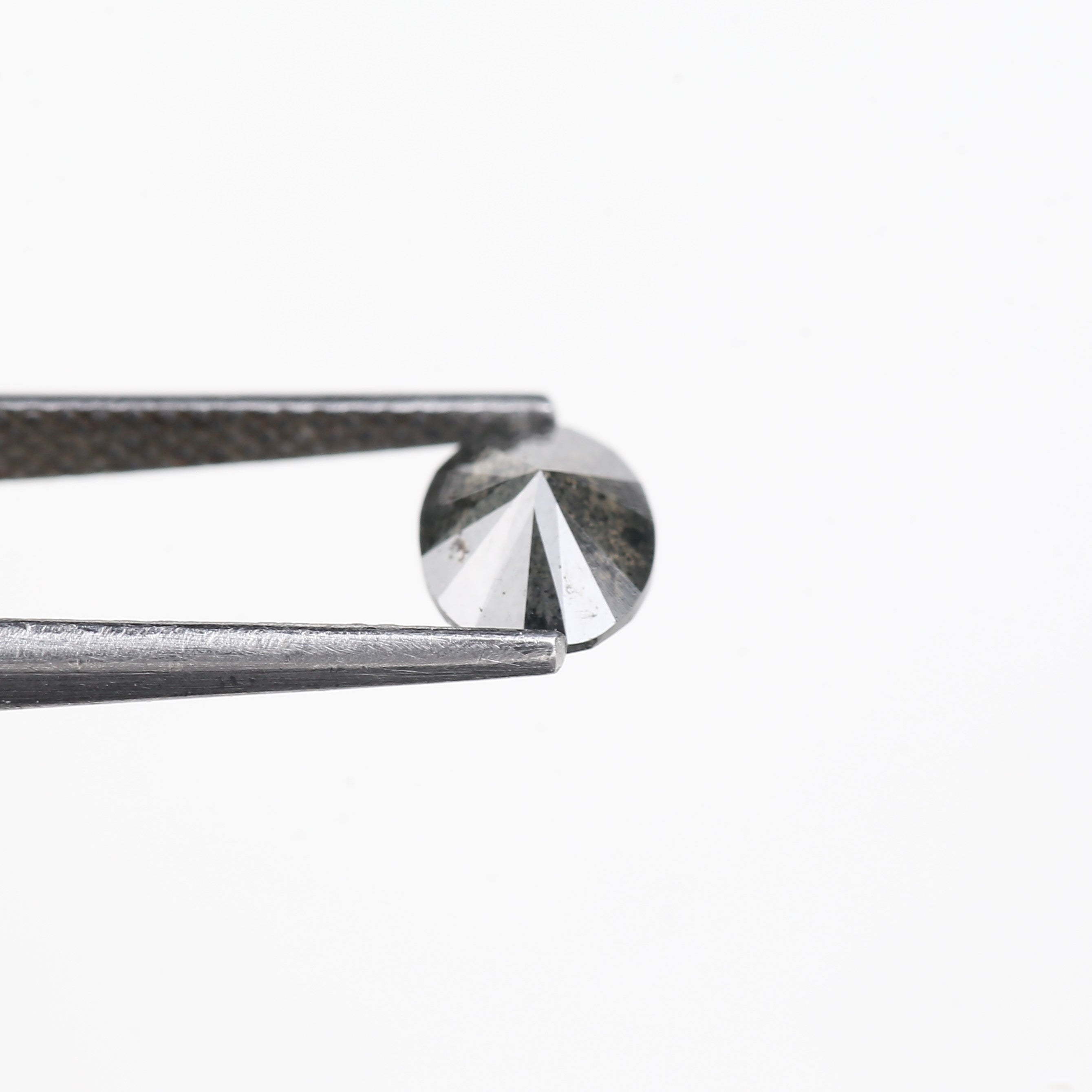 1 Carat Salt And Pepper Natural Grey Oval Cut Loose Diamond 7.31 MM