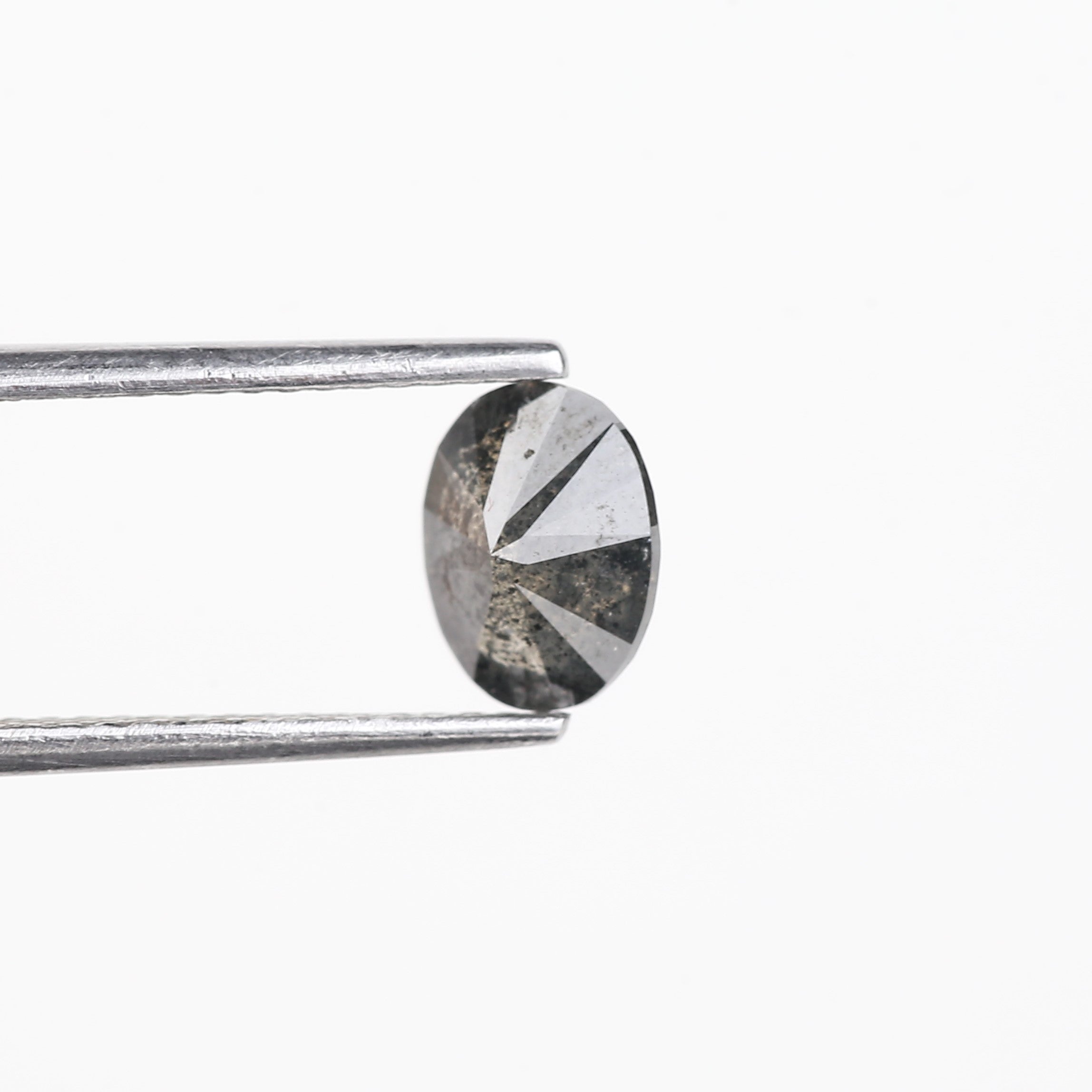 1 Carat Salt And Pepper Natural Grey Oval Cut Loose Diamond 7.31 MM