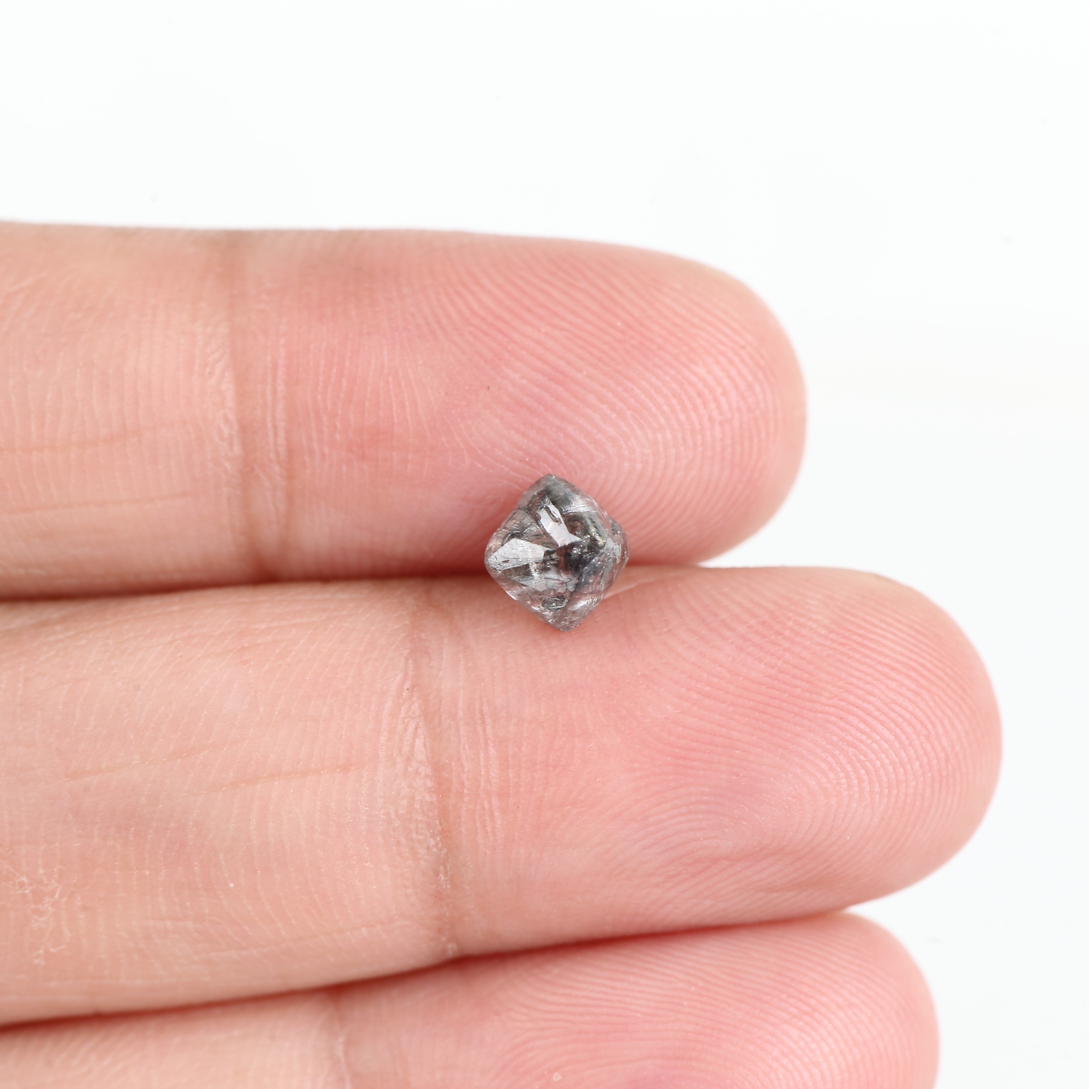 1 Carat Rough Octahedron Grey Rough Diamond 4.9 MM
