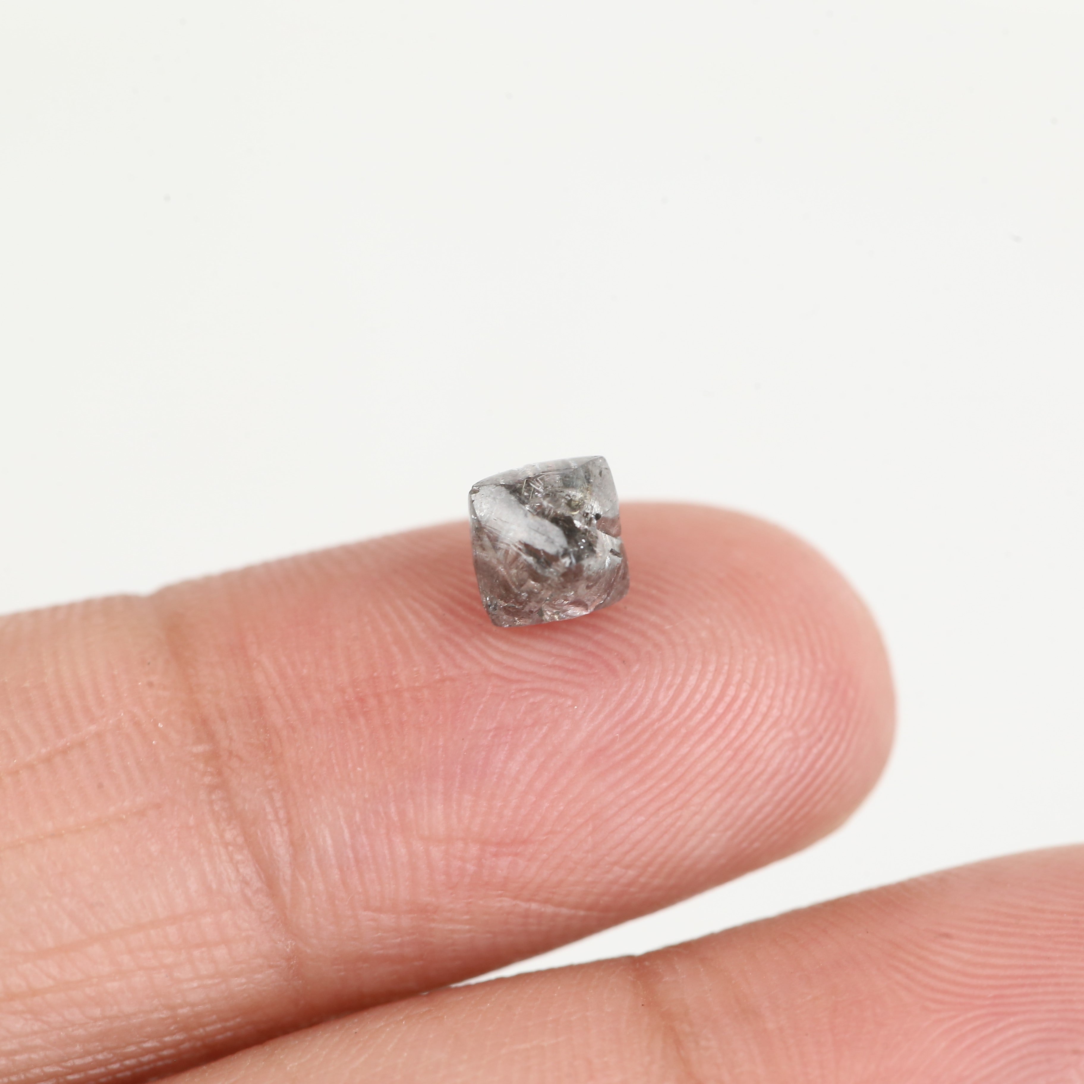 1 Carat Rough Octahedron Grey Rough Diamond 4.9 MM