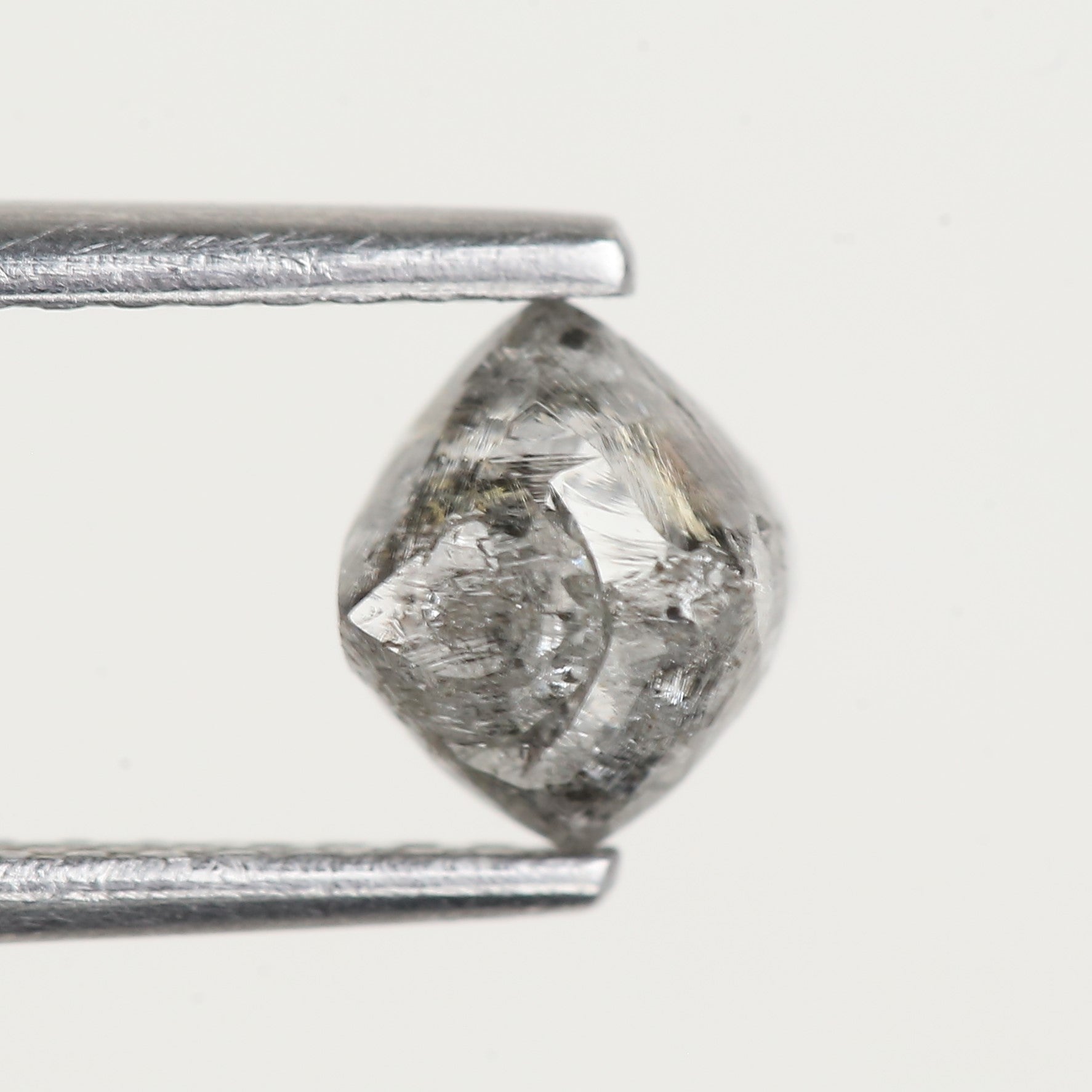 1.31 Carat Natural Grey Octahedron Rough Loose Diamond 5.15 MM