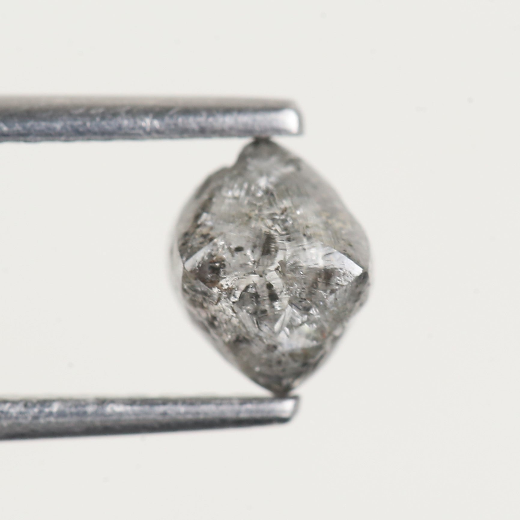 1.31 Carat Natural Grey Octahedron Rough Loose Diamond 5.15 MM