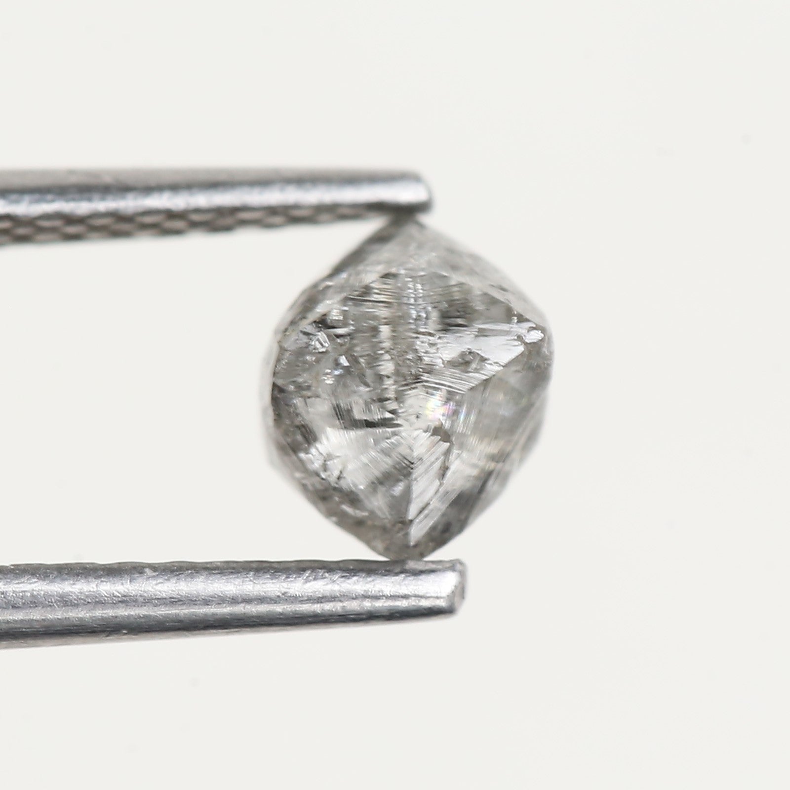 1.31 Carat Natural Grey Octahedron Rough Loose Diamond 5.15 MM