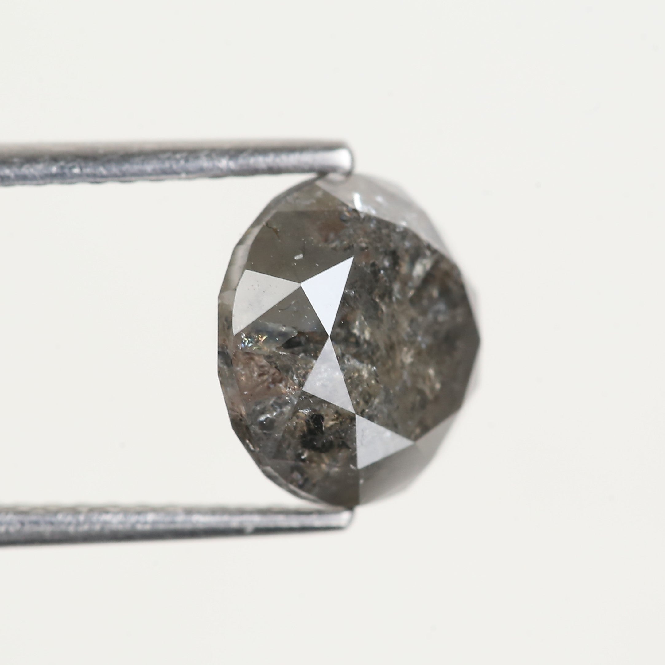 4 Carat Natural Grey Round Salt and Pepper Diamond 9 MM