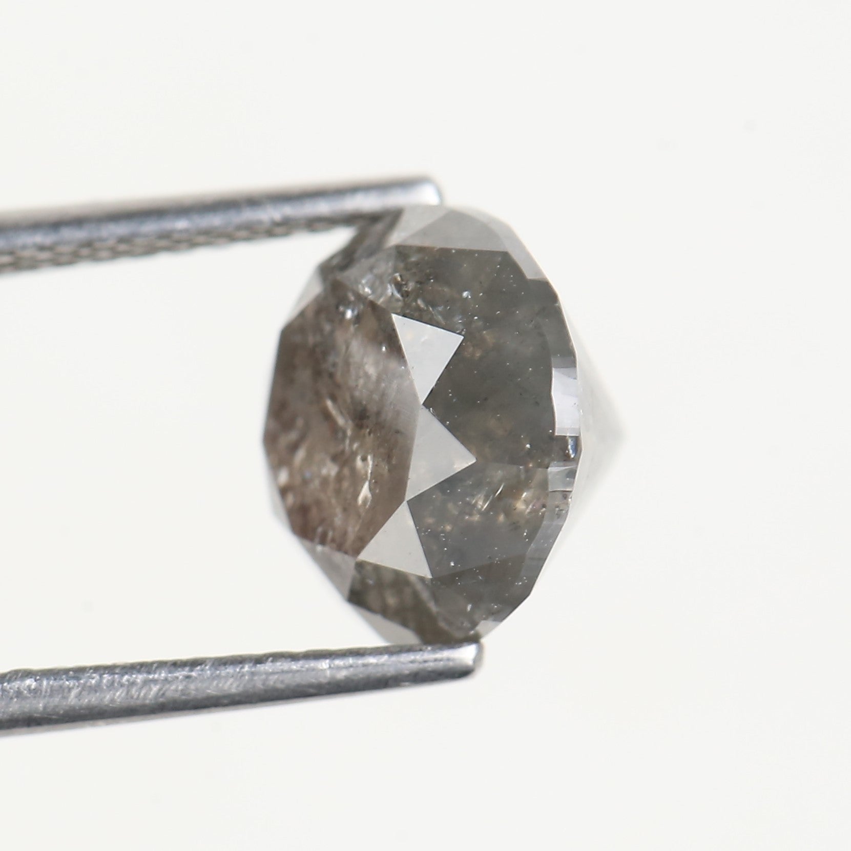 4 Carat Natural Grey Round Salt and Pepper Diamond 9 MM