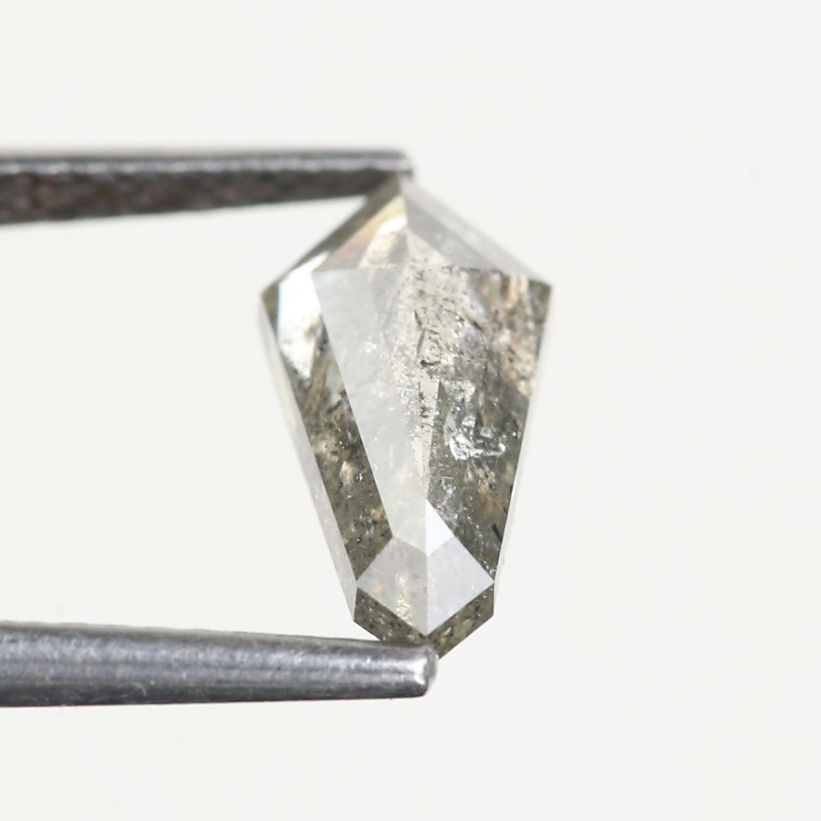 1.51 Carat Natural Kite Shape Salt and Pepper Diamond 11 MM