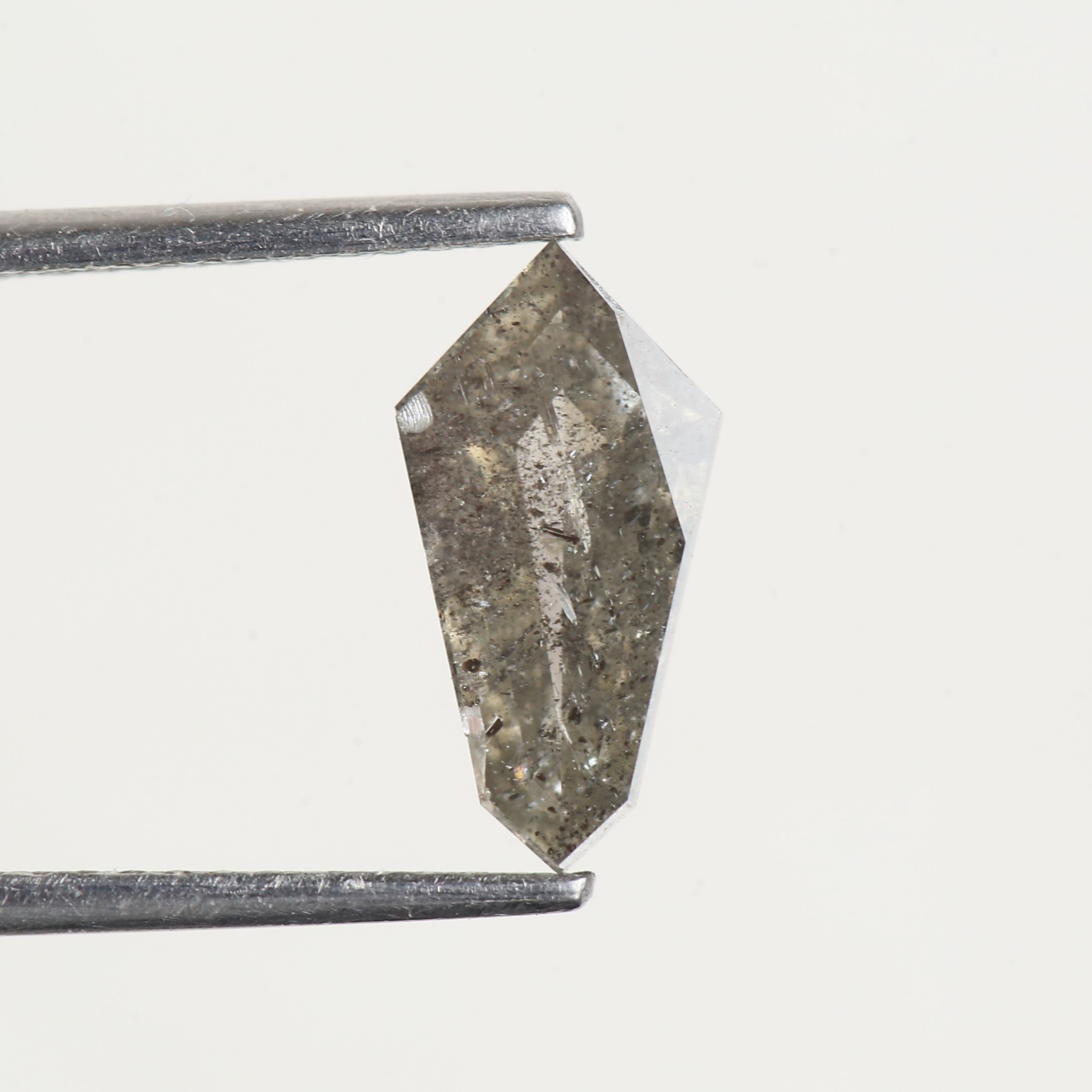 1.51 Carat Natural Kite Shape Salt and Pepper Diamond 11 MM