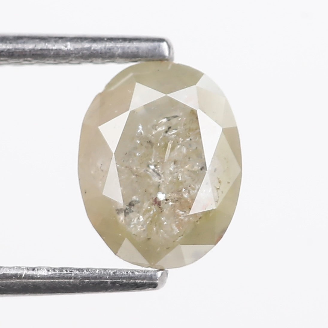 0.93 Carat Natural Salt And Pepper Diamond Oval Cut 7.17 MM