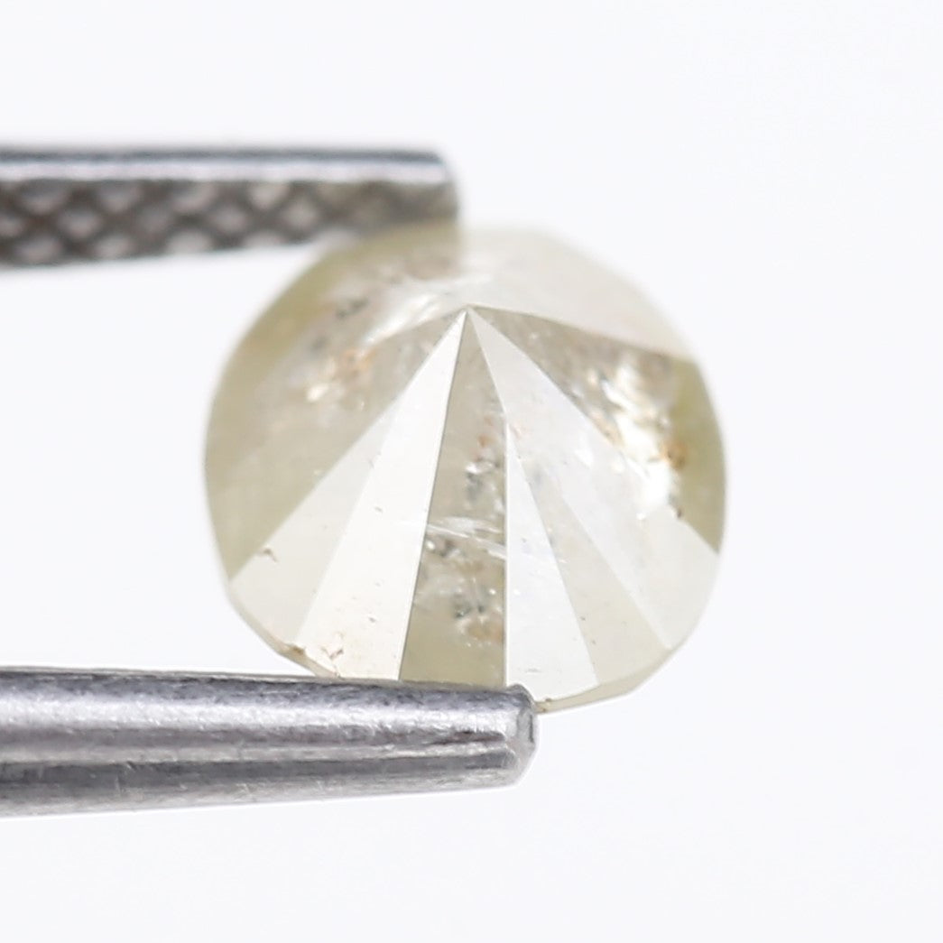 0.93 Carat Natural Salt And Pepper Diamond Oval Cut 7.17 MM