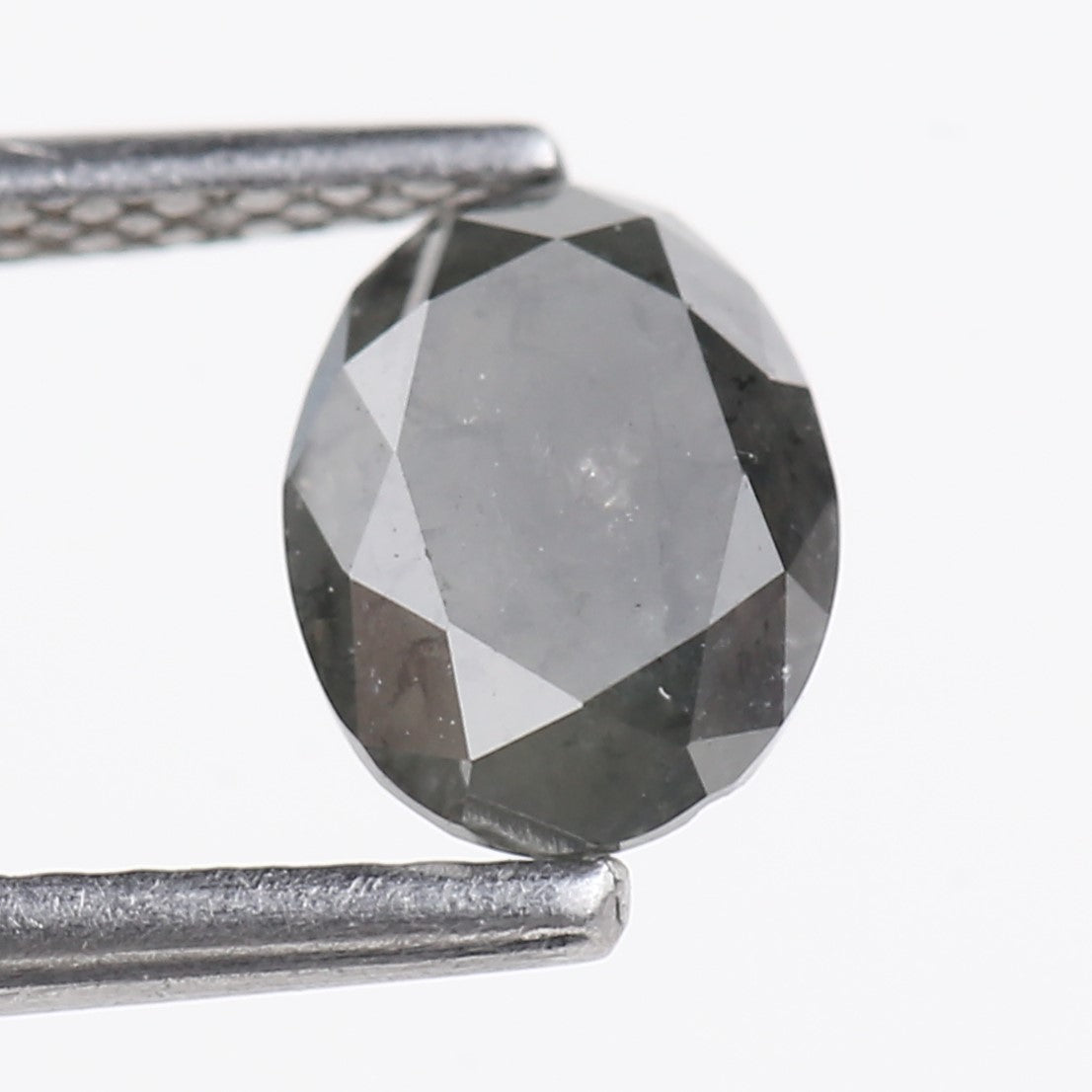 1 Carat Oval Stone Natural Salt and Pepper Diamond 6.97 MM