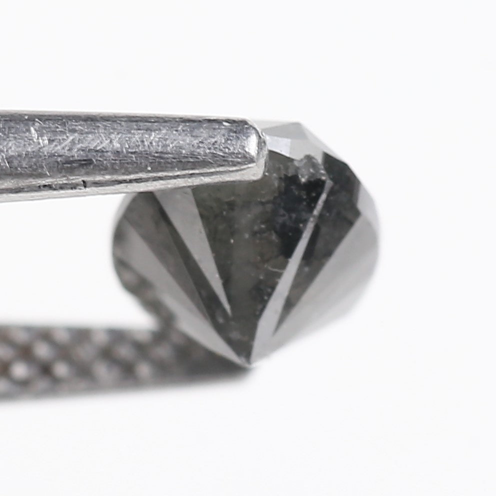 1 Carat Oval Stone Natural Salt and Pepper Diamond 6.97 MM