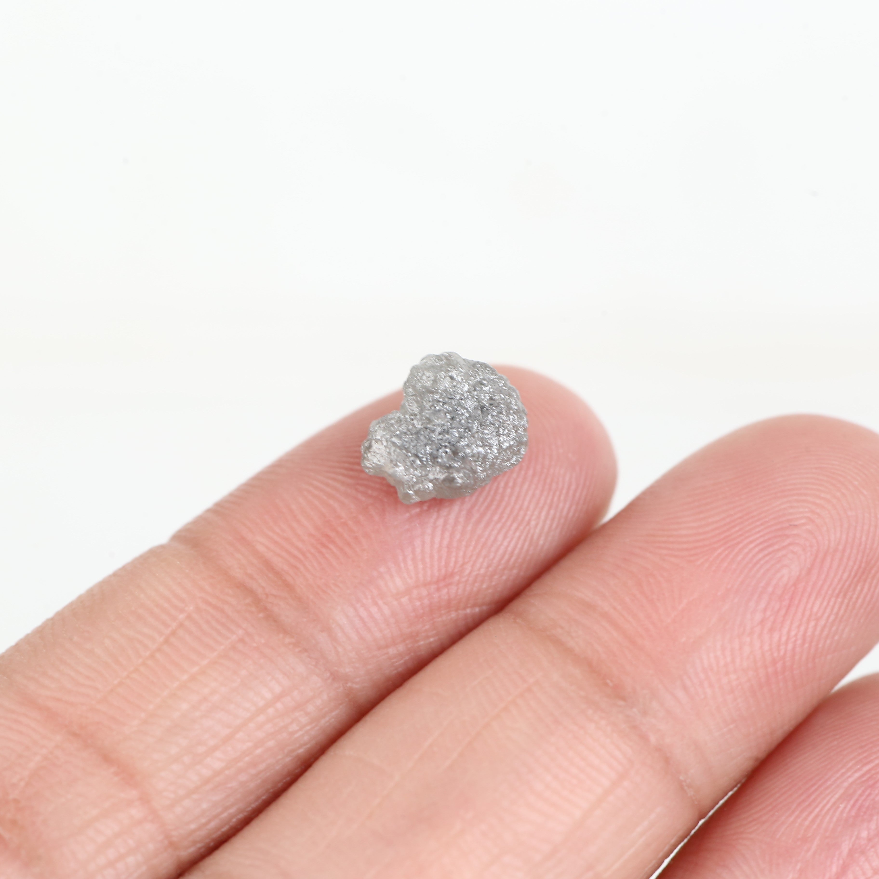 2.27 Ct Natural Grey Uncut Rough Diamond 9.5 MM