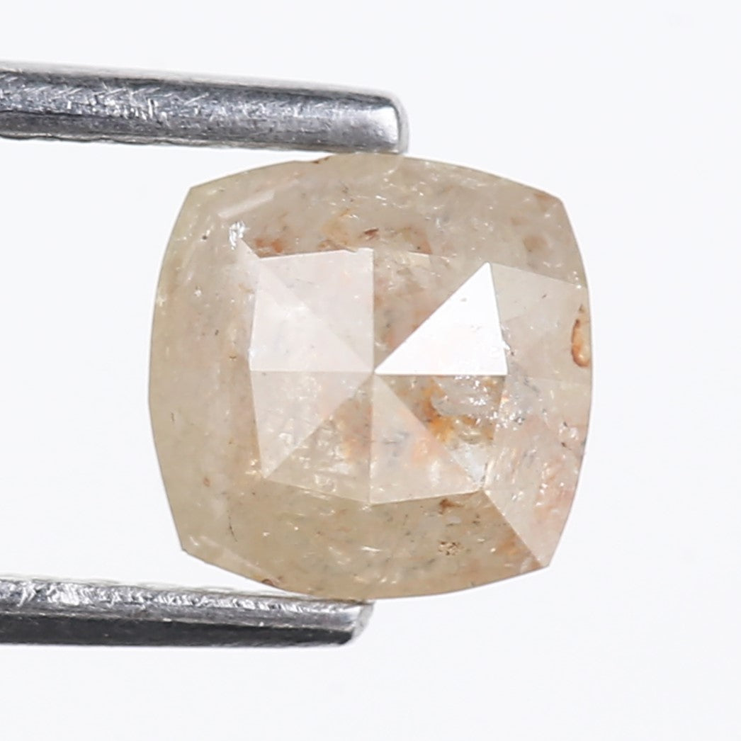 1.05 Carat Natural Salt And Pepper Brown Cushion Cut Loose Diamond 6.12 MM