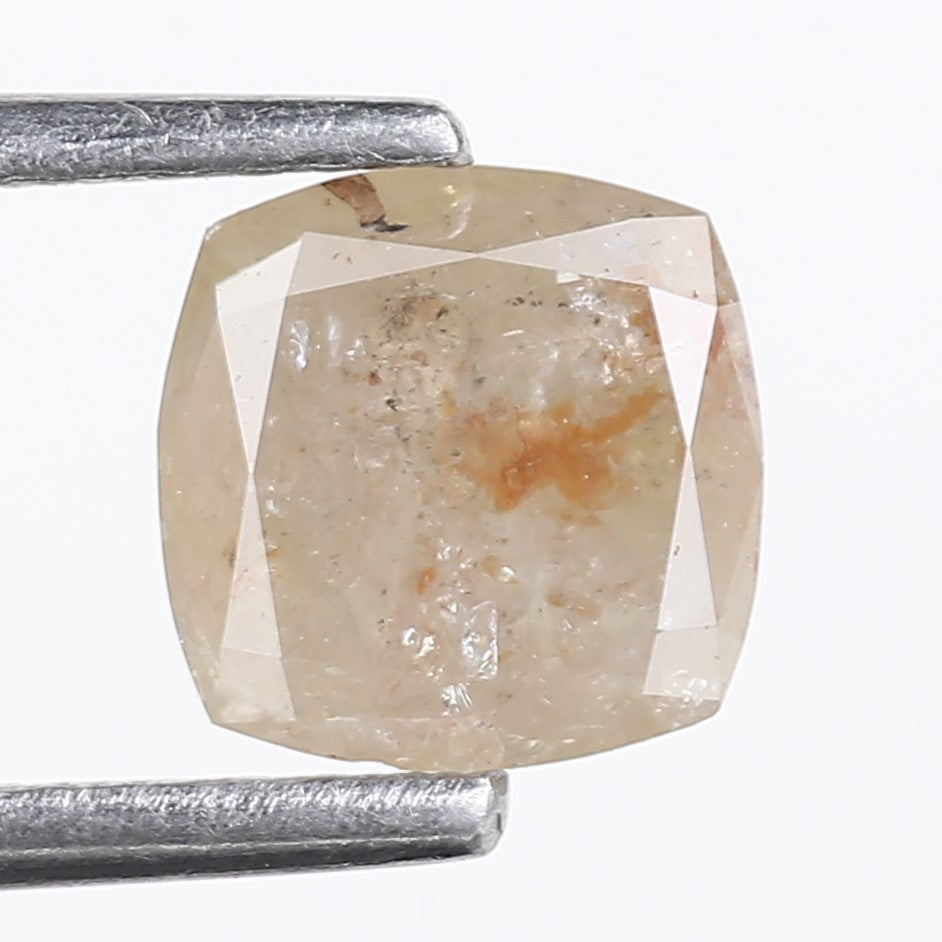 1.05 Carat Natural Salt And Pepper Brown Cushion Cut Loose Diamond 6.12 MM