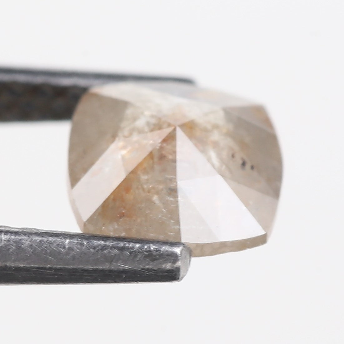 0.55 Carat Natural Salt And Pepper Light Brown Cushion Cut Loose Diamond 5.72 MM