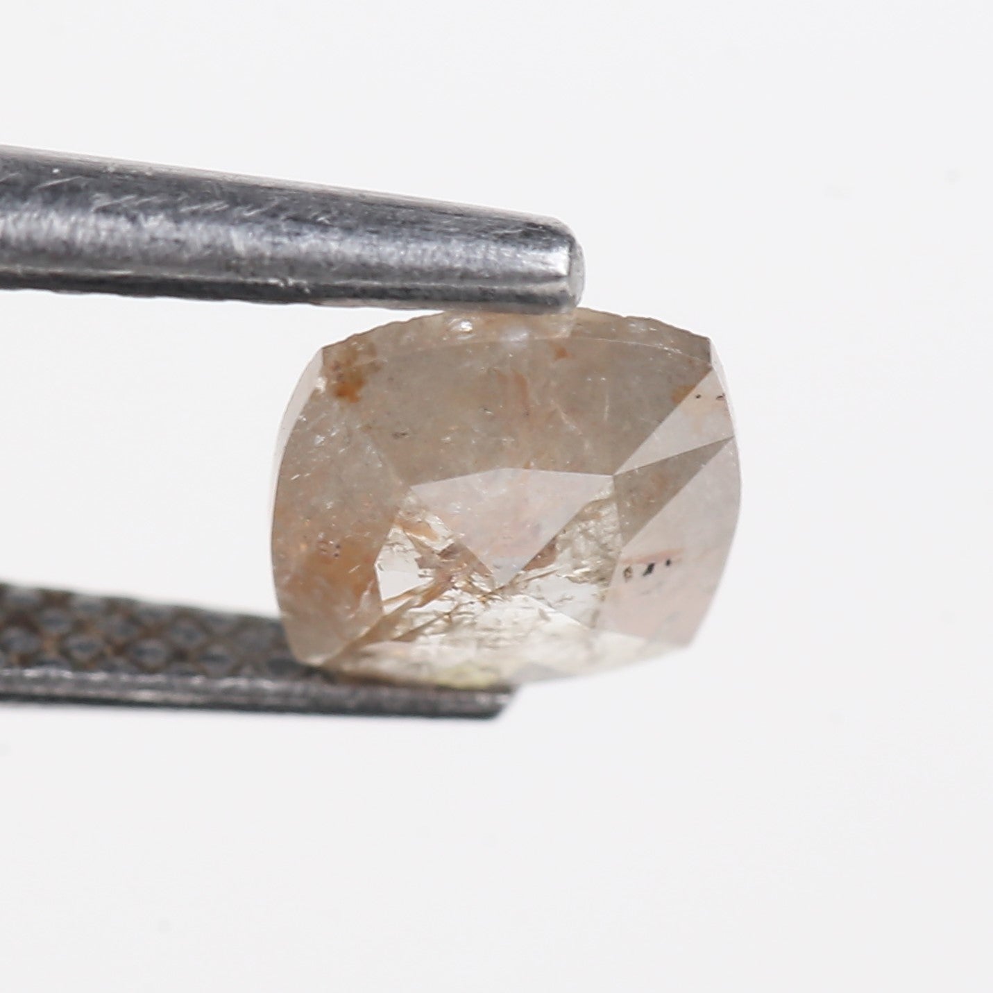 0.55 Carat Natural Salt And Pepper Light Brown Cushion Cut Loose Diamond 5.72 MM