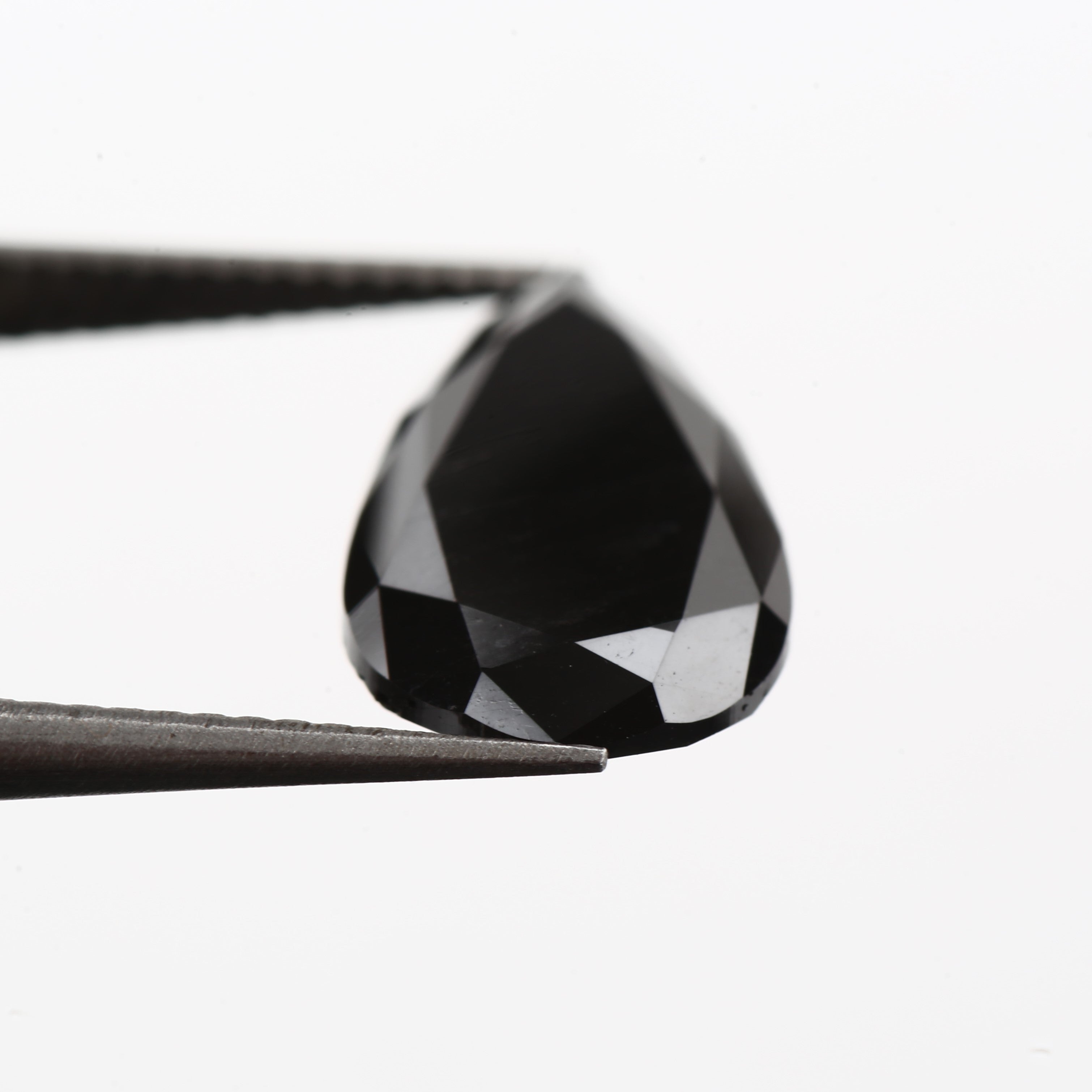 4.87 Carat Elongated Pear Brilliant Cut Fancy Natural Black Diamond - Blackdiamond