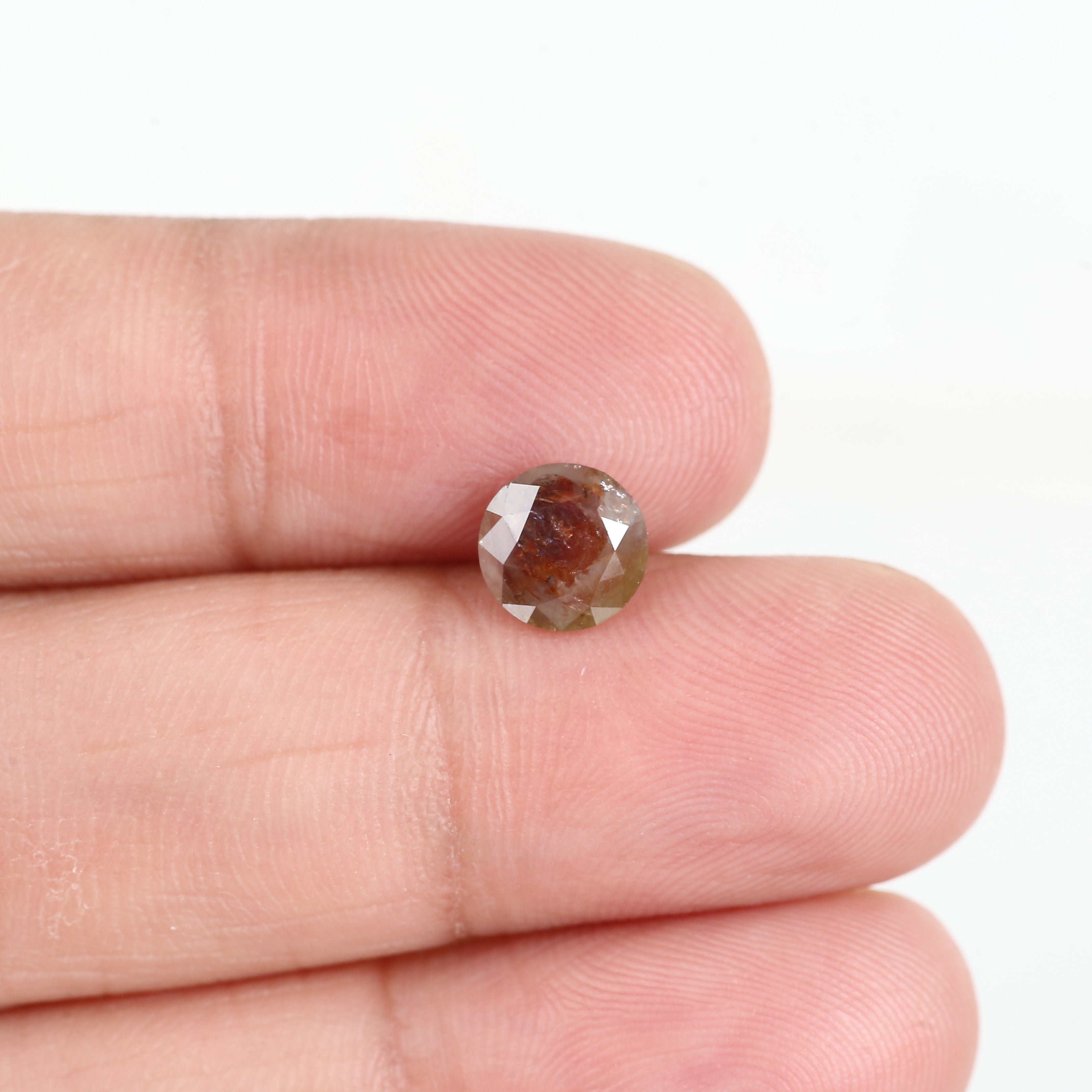 1.33 Carat Natural Round Red Brown Diamond 6.88 MM