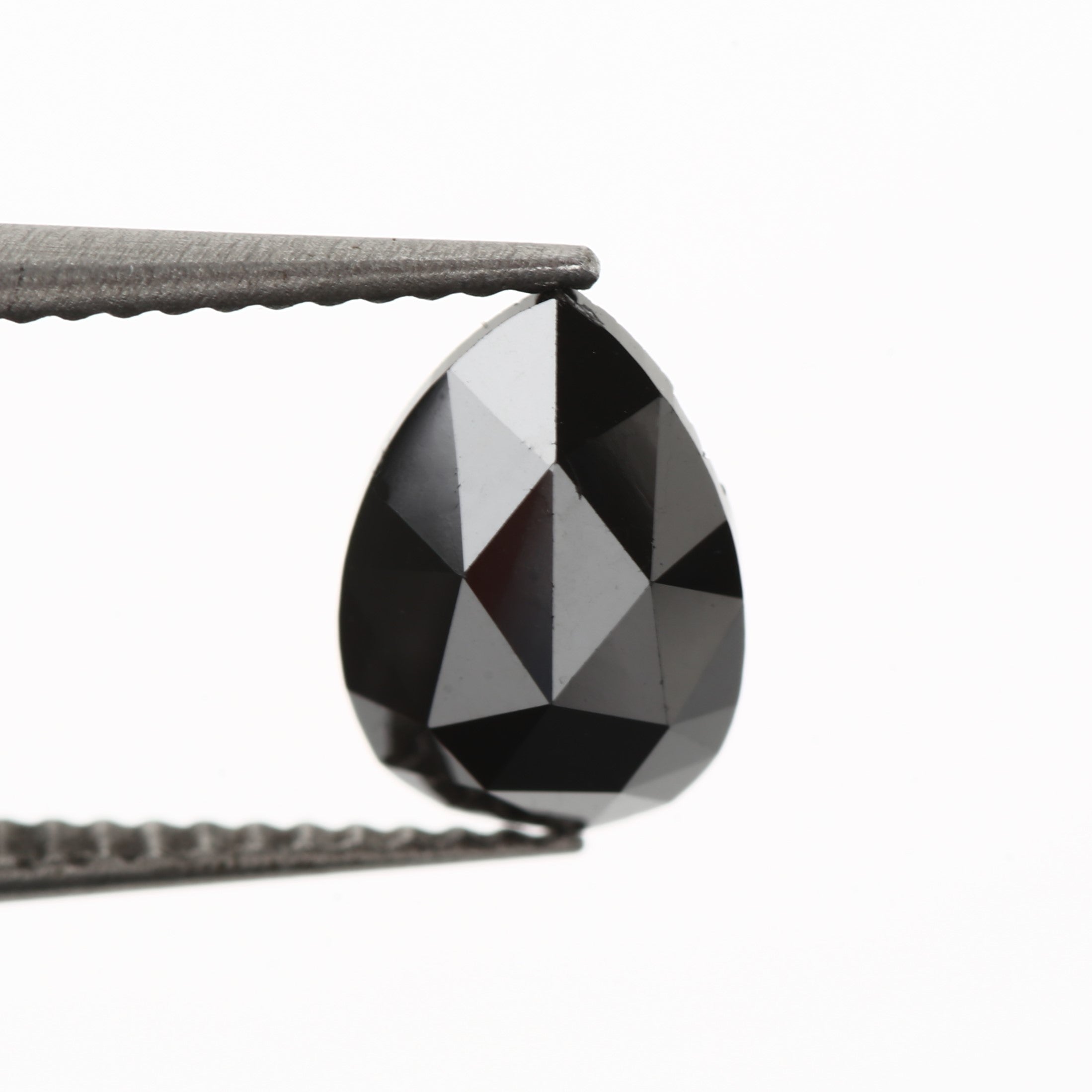 1.58 Carat Pear Rose Cut Fancy Natural Black Diamond - Blackdiamond