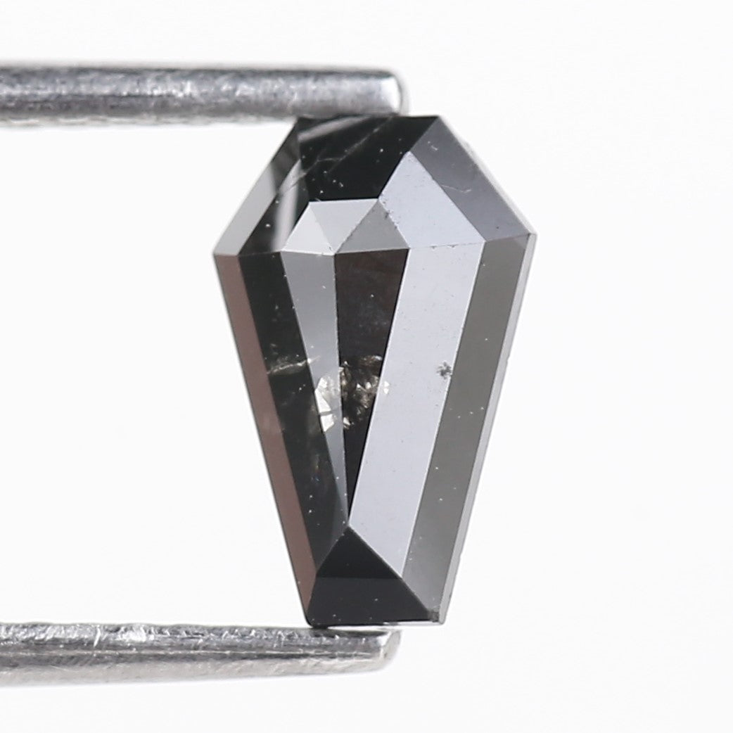 0.70 Carat Natural Salt And Pepper Coffin Cut Loose Diamond 8.21 MM
