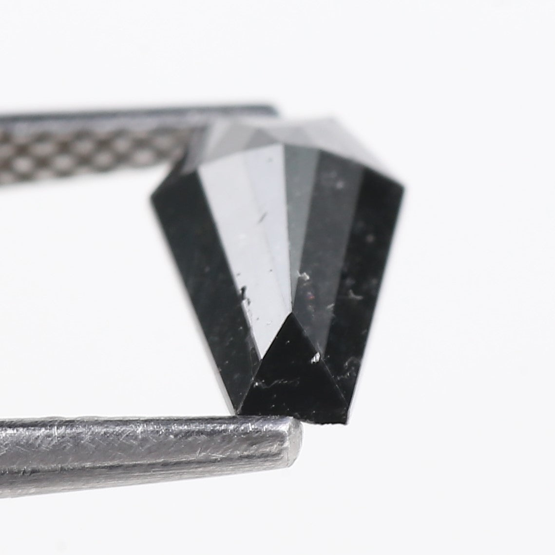 0.71 Carat Natural Black Grey Coffin Cut Salt And Pepper Diamond 8.15 MM