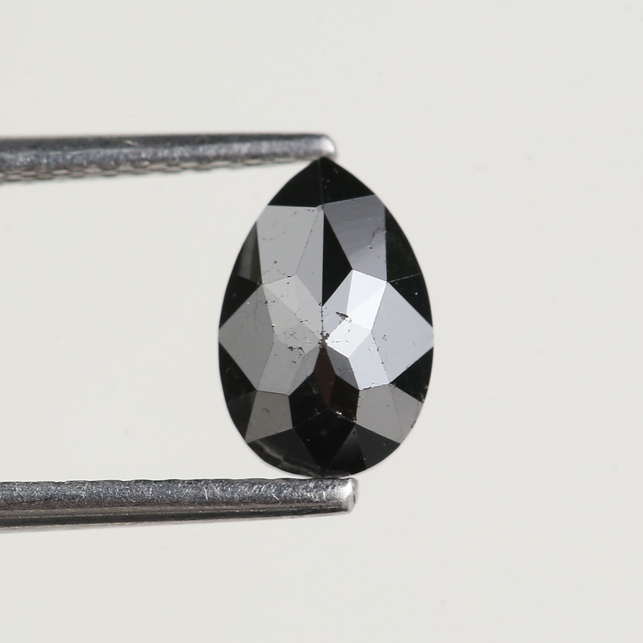 1.13 Carat Pear Cut Natural Black Diamond 8.10 MM