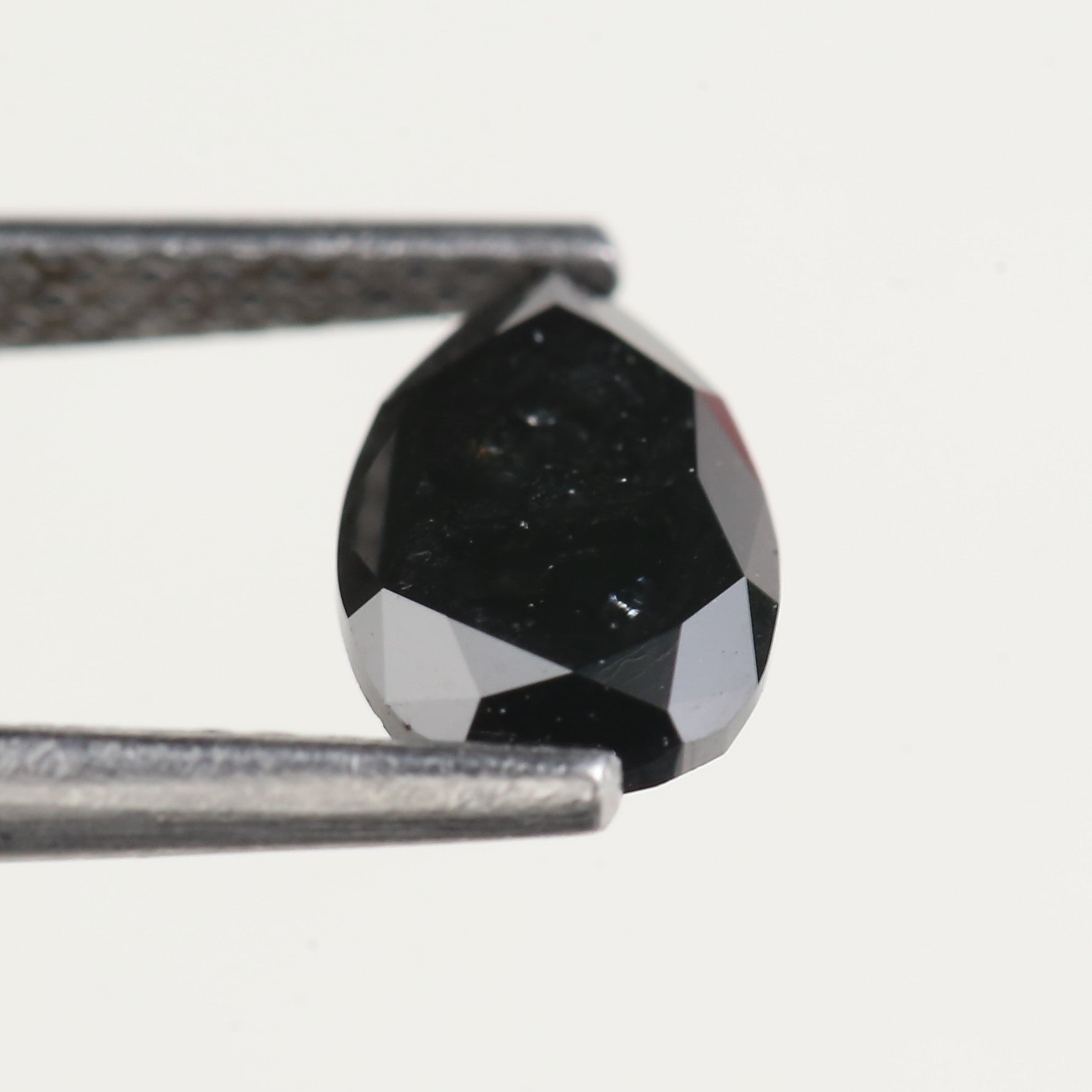 1.13 Carat Pear Cut Natural Black Diamond 8.10 MM