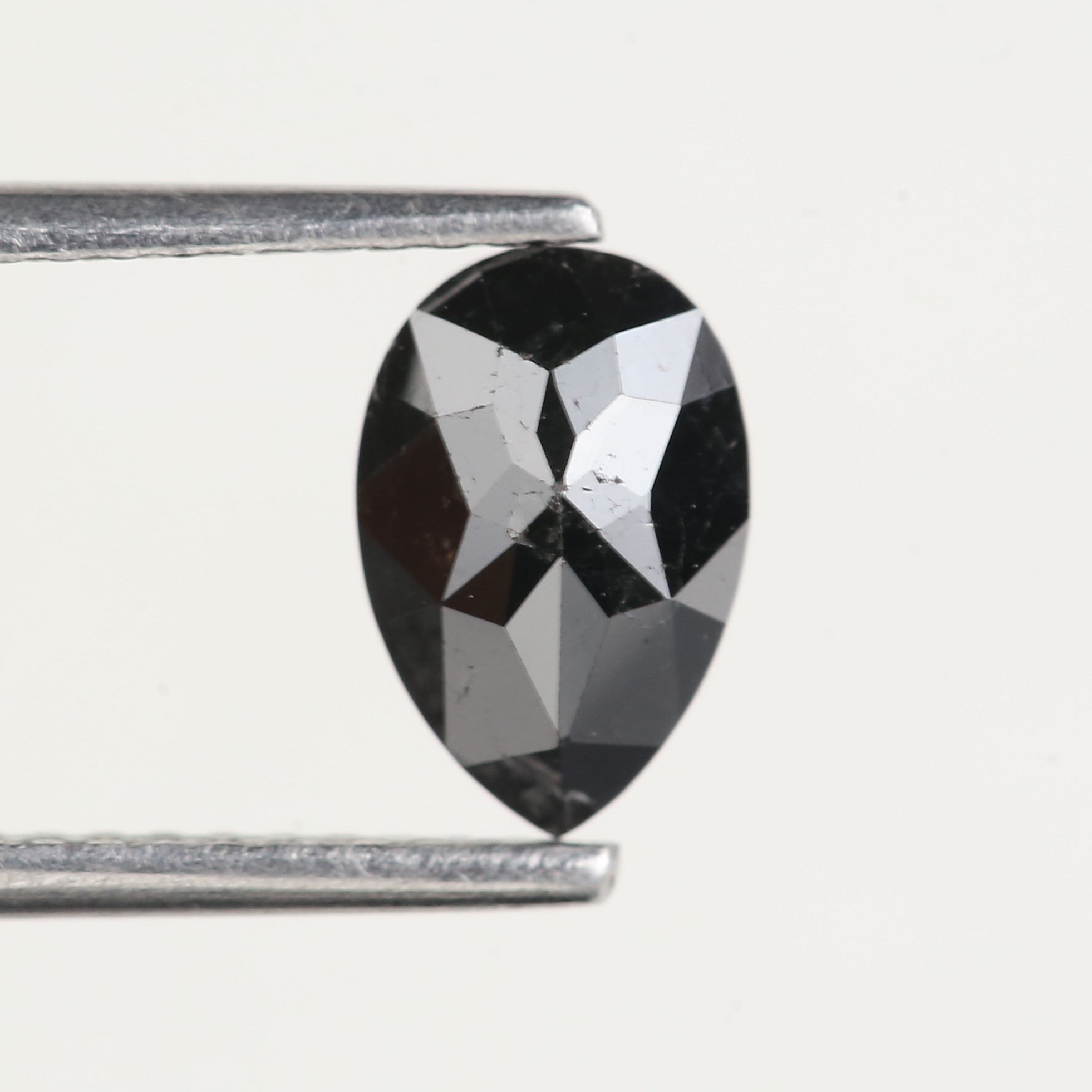 1.13 Carat Pear Cut Natural Black Diamond 8.10 MM