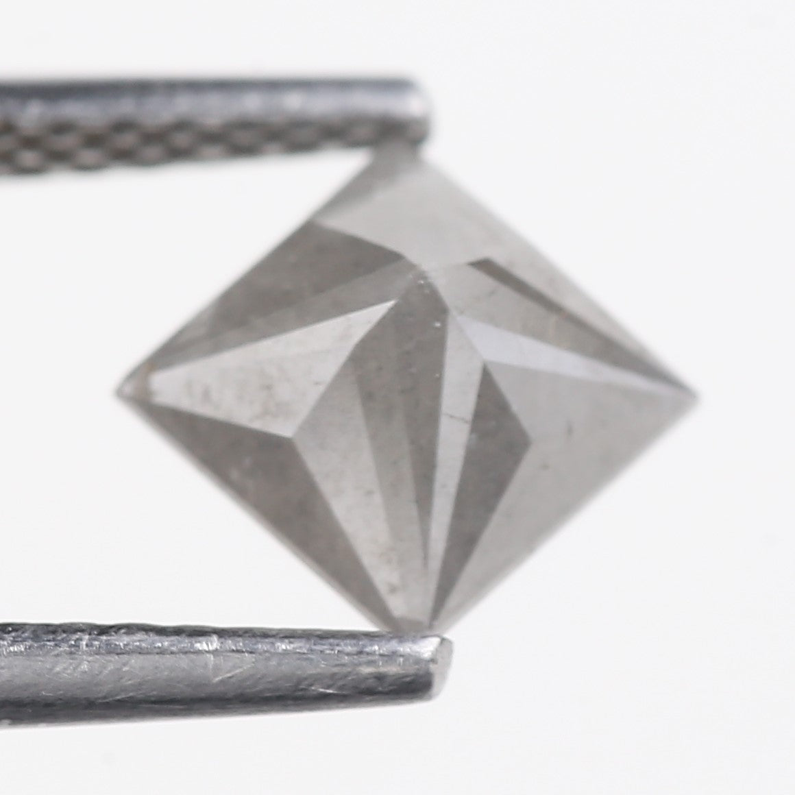 1.17 Carat Natural Grey Princess Cut Loose Salt And Pepper Diamond 5.57 MM