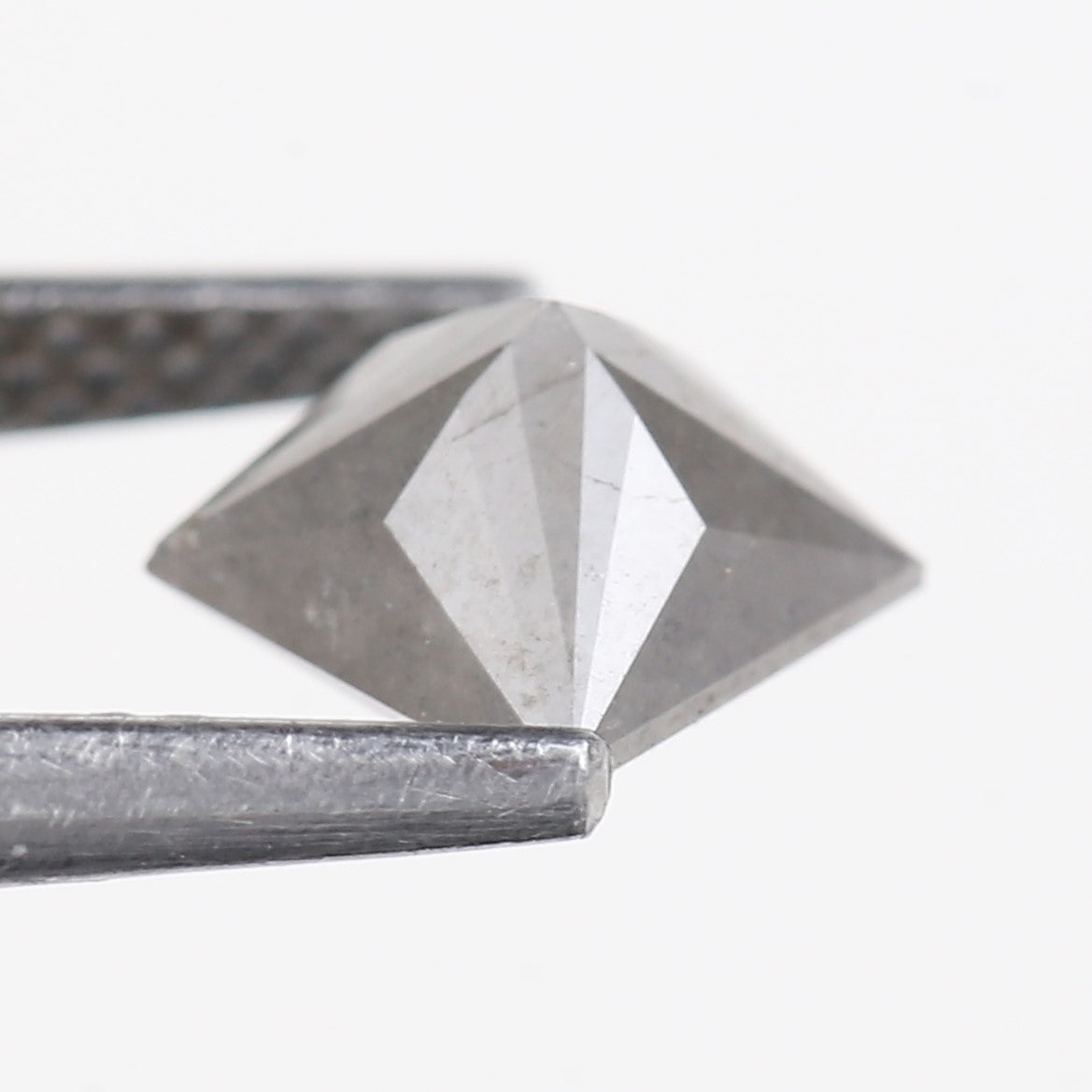 1.17 Carat Natural Grey Princess Cut Loose Salt And Pepper Diamond 5.57 MM