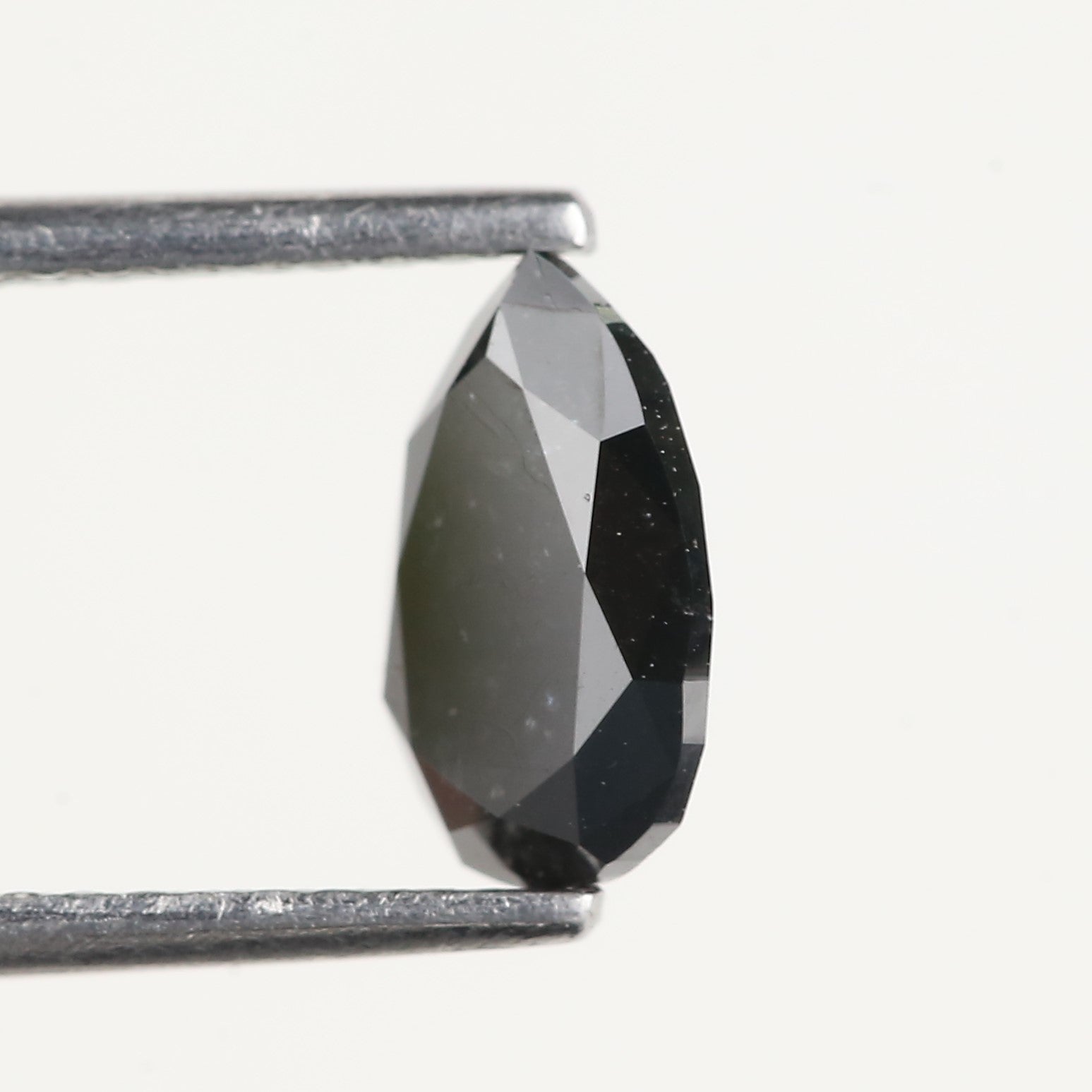 1.13 Carat Pear Cut Natural Black Diamond 8.10 MM