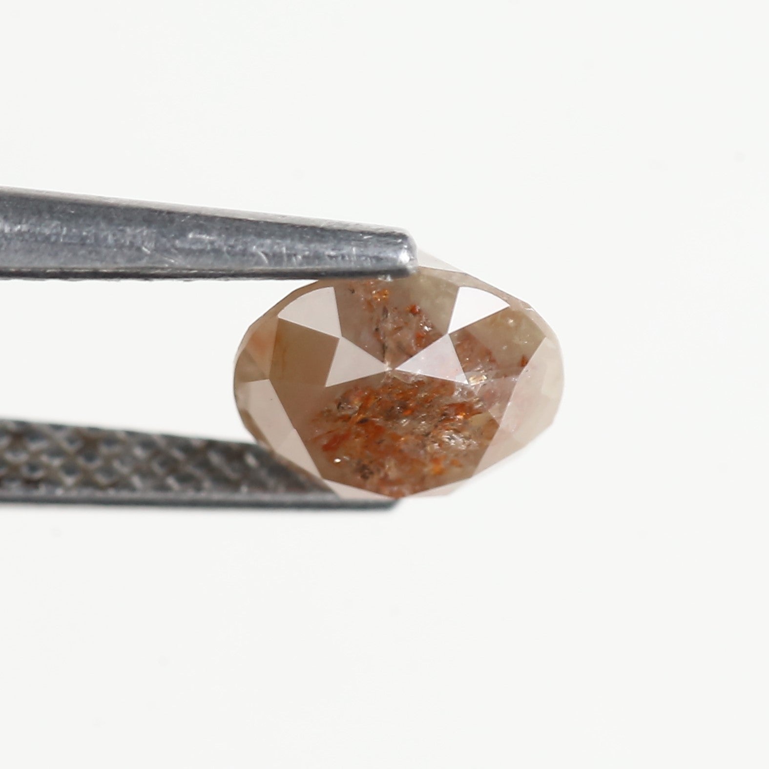 1.76 Carat Round Orange Yellow Salt and Pepper Diamond 7.20 MM