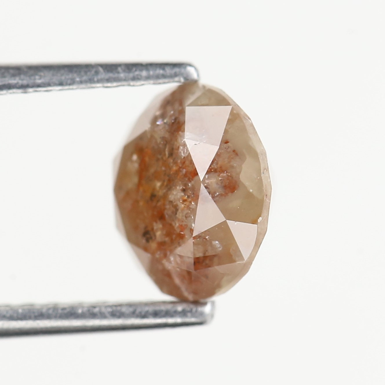 1.76 Carat Round Orange Yellow Salt and Pepper Diamond 7.20 MM