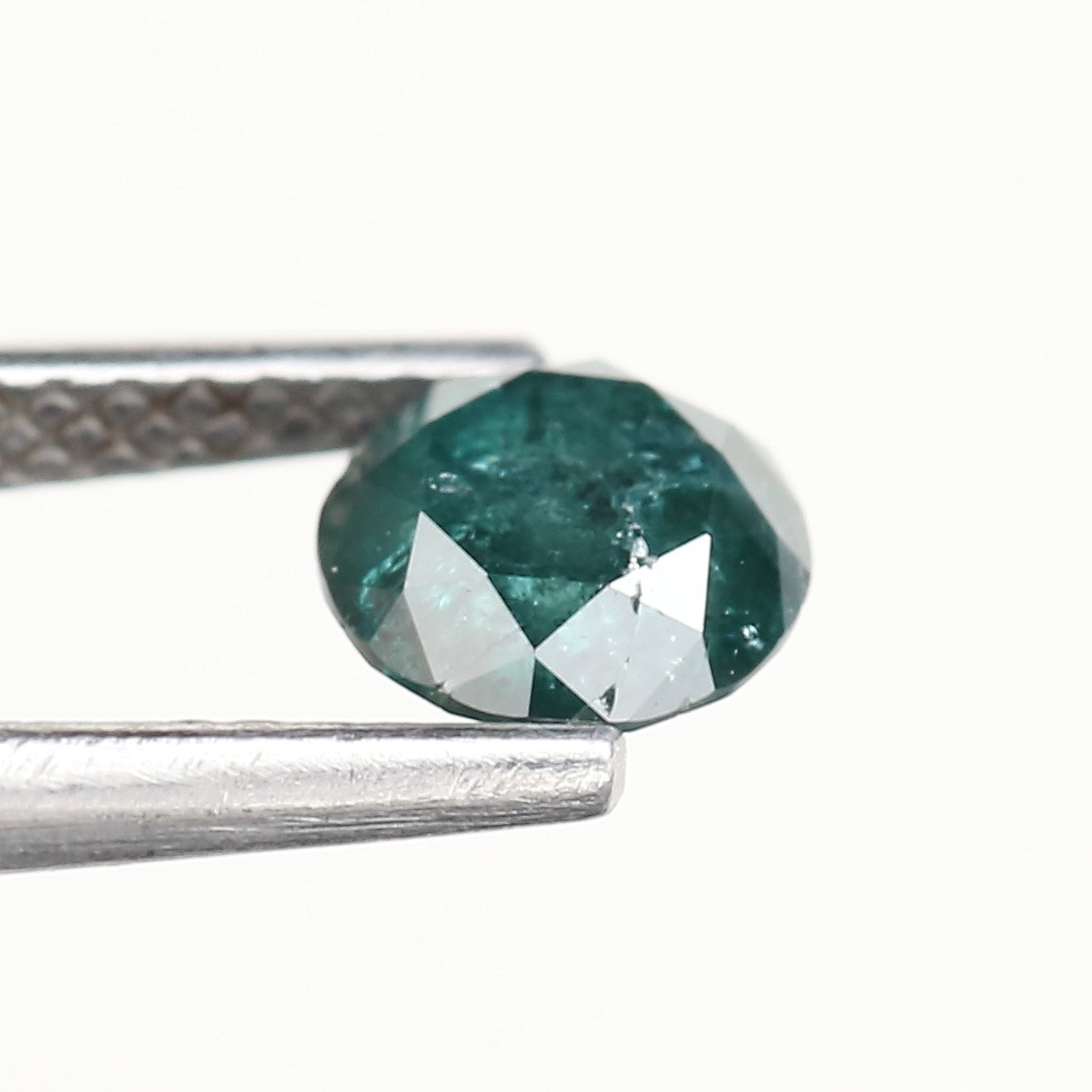 0.72 Carat Natural Fancy Blue Salt and Pepper Diamond 5.50 MM