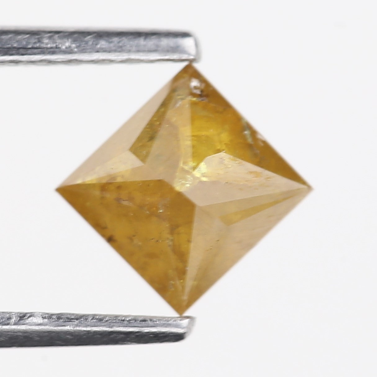 0.74 Carat Natural Fancy Yellow Princess Cut Loose Diamond 4.96 MM
