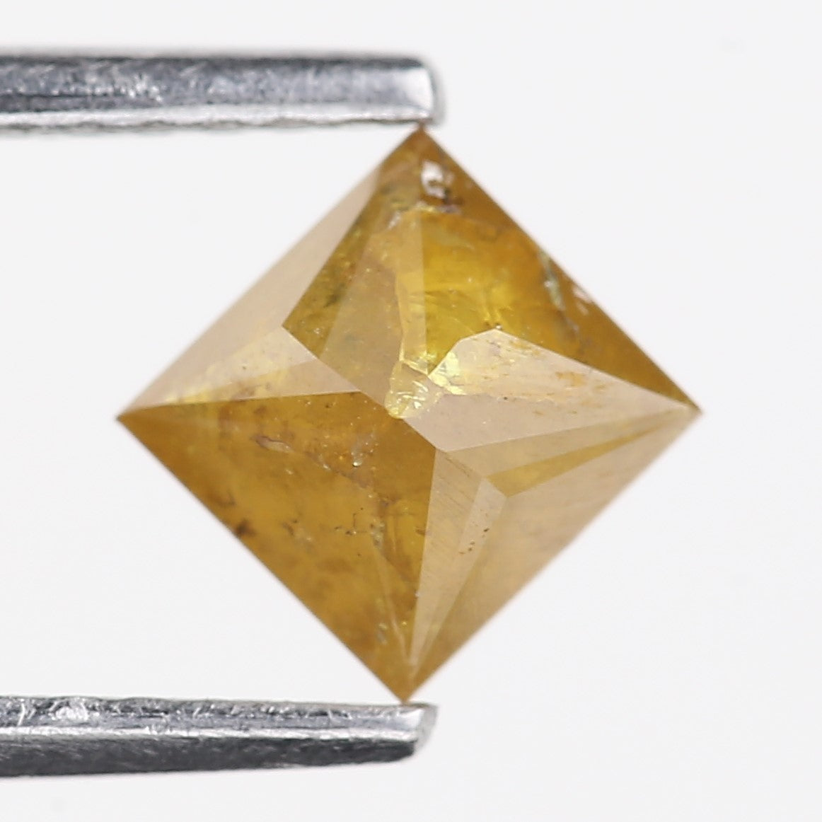 0.74 Carat Natural Fancy Yellow Princess Cut Loose Diamond 4.96 MM