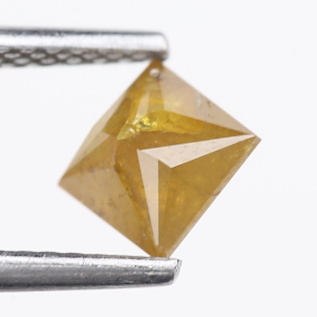 0.74 Carat Natural Fancy Yellow Princess Cut Loose Diamond 4.96 MM