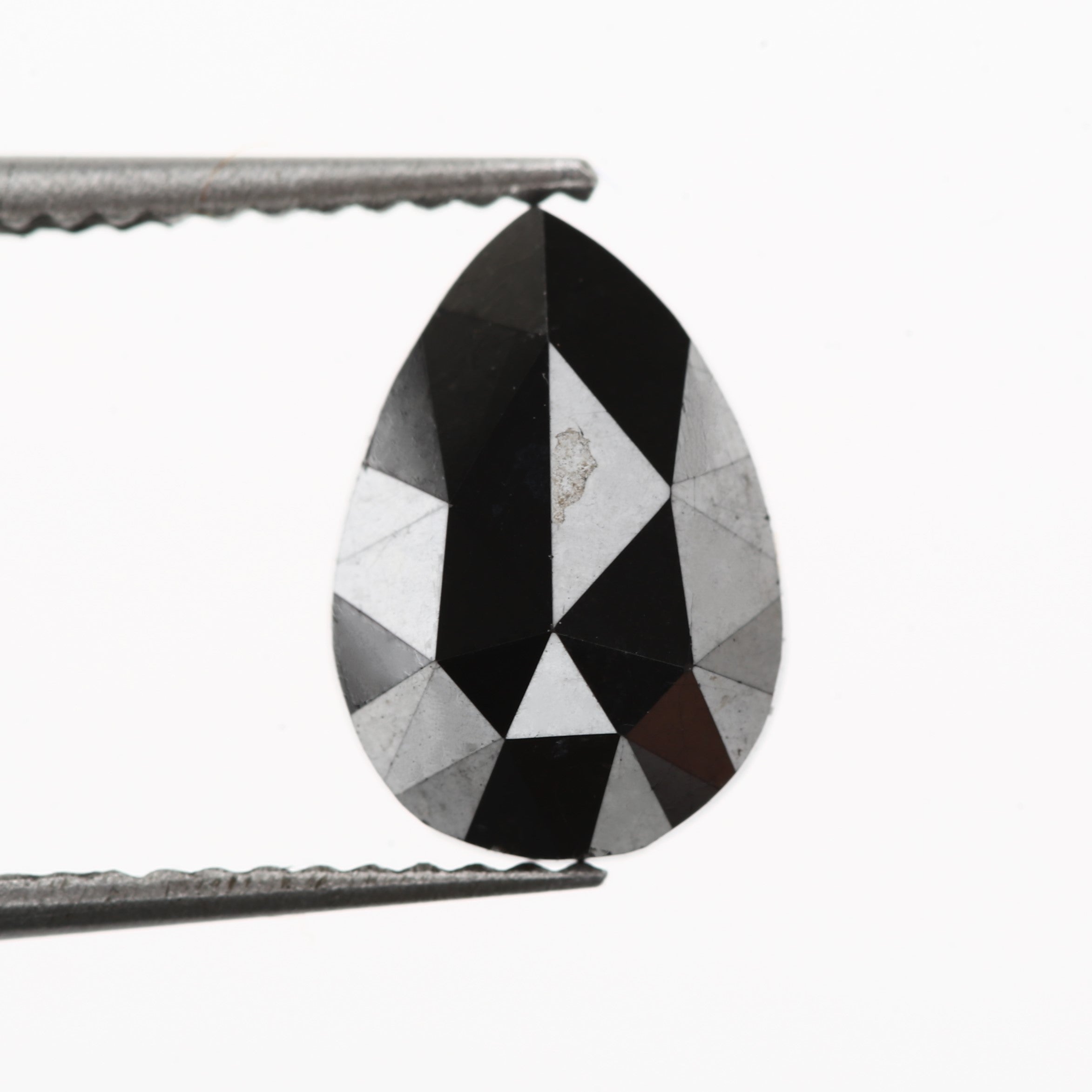 PEAR ROSE CUT BLACK DIAMOND