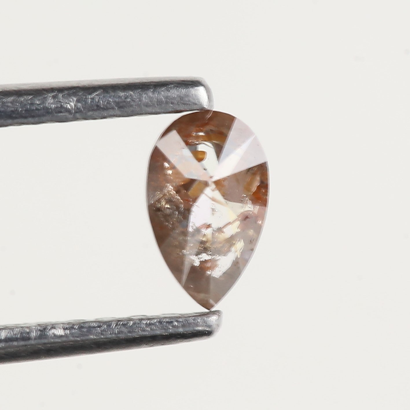0.23 Carat Natural Red Pear Salt and Pepper Diamond 5.10 MM