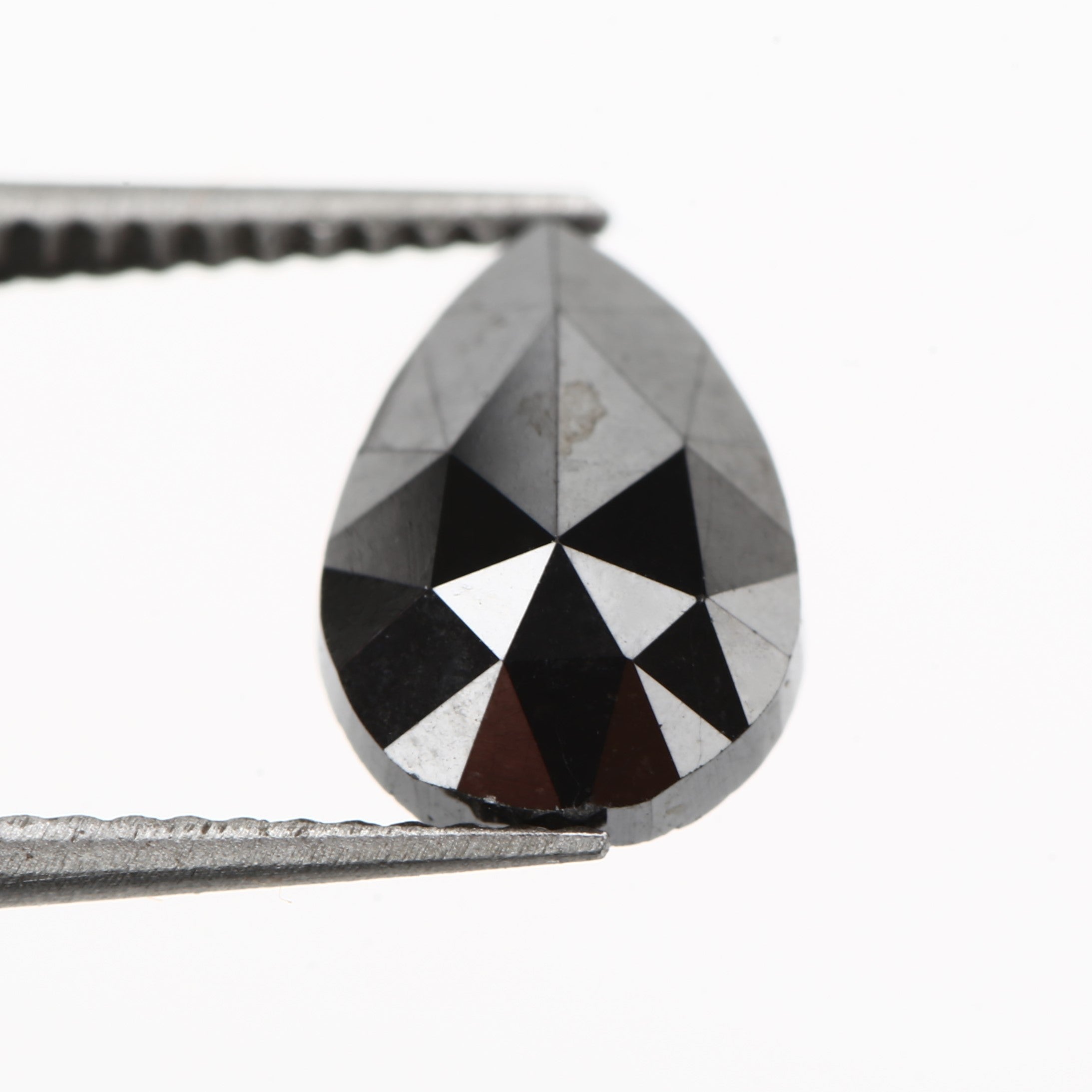 1.87 Carat Pear Rose Cut Fancy Natural Black Diamond - Blackdiamond