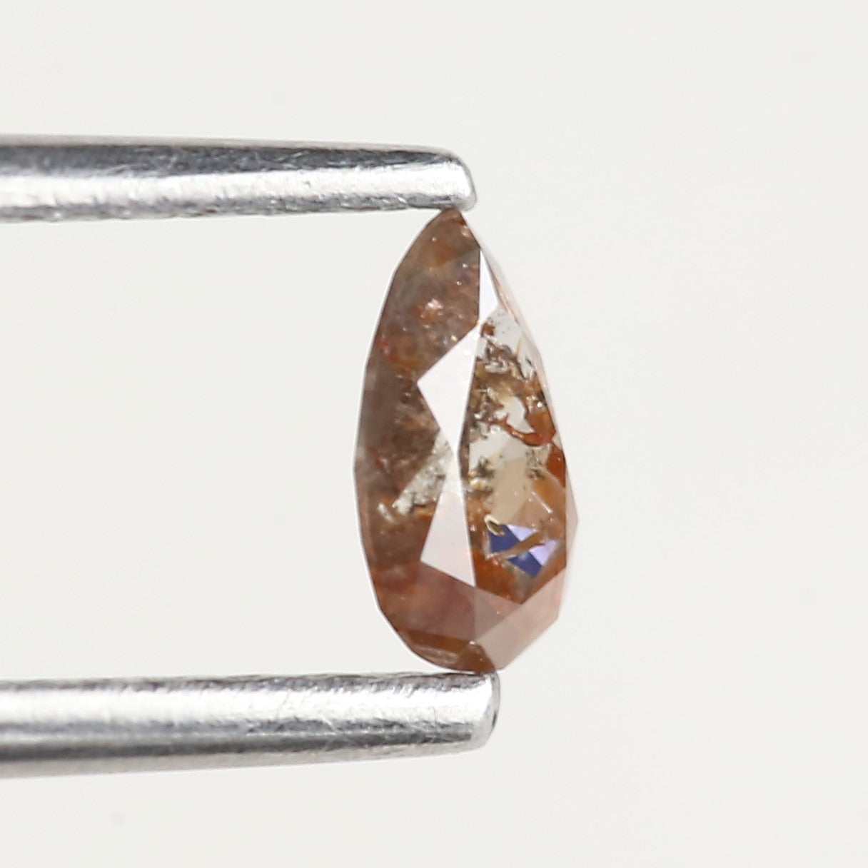 0.23 Carat Natural Red Pear Salt and Pepper Diamond 5.10 MM