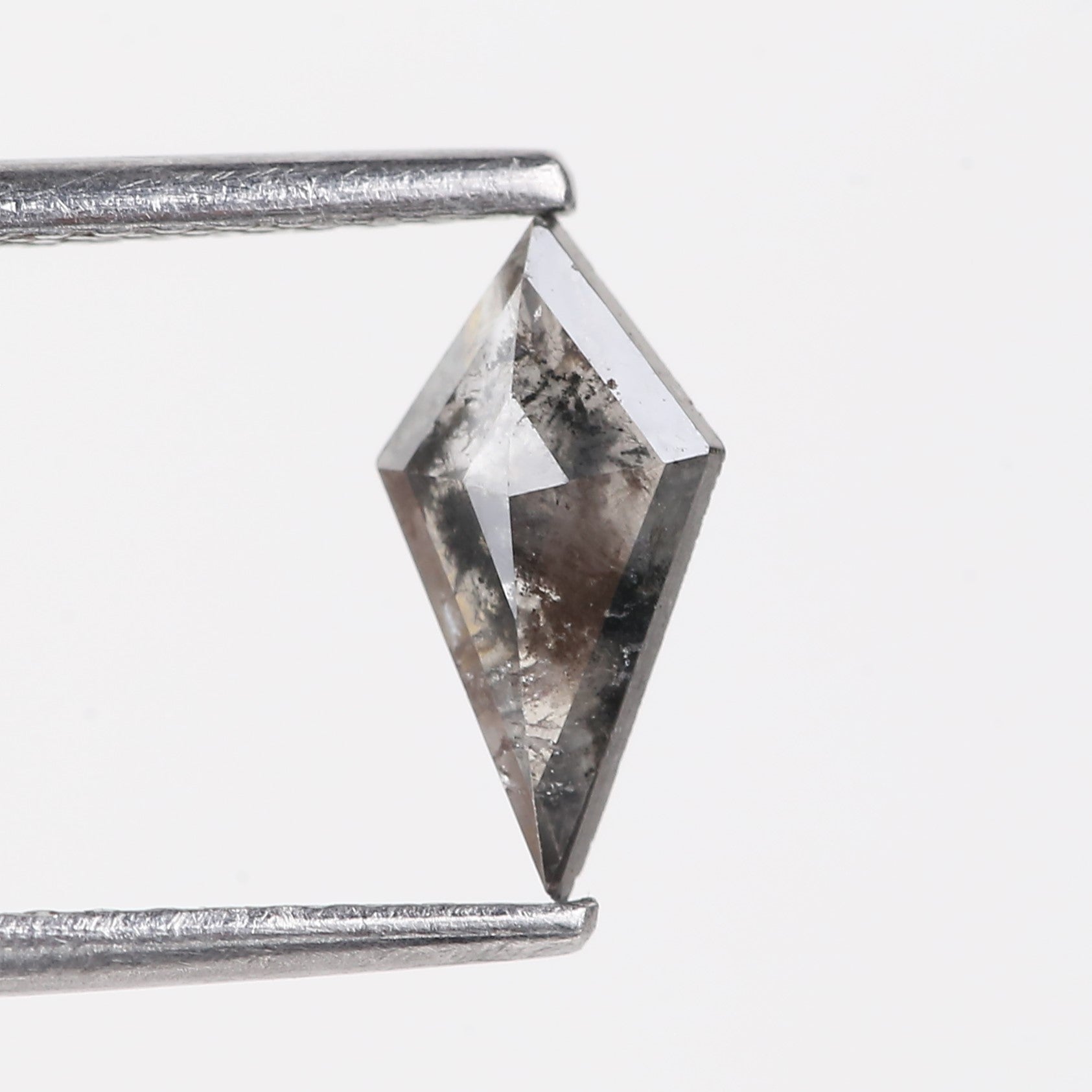 0.48 Carat Natural Gray Kite Cut Salt And Pepper Diamond 8.94 MM