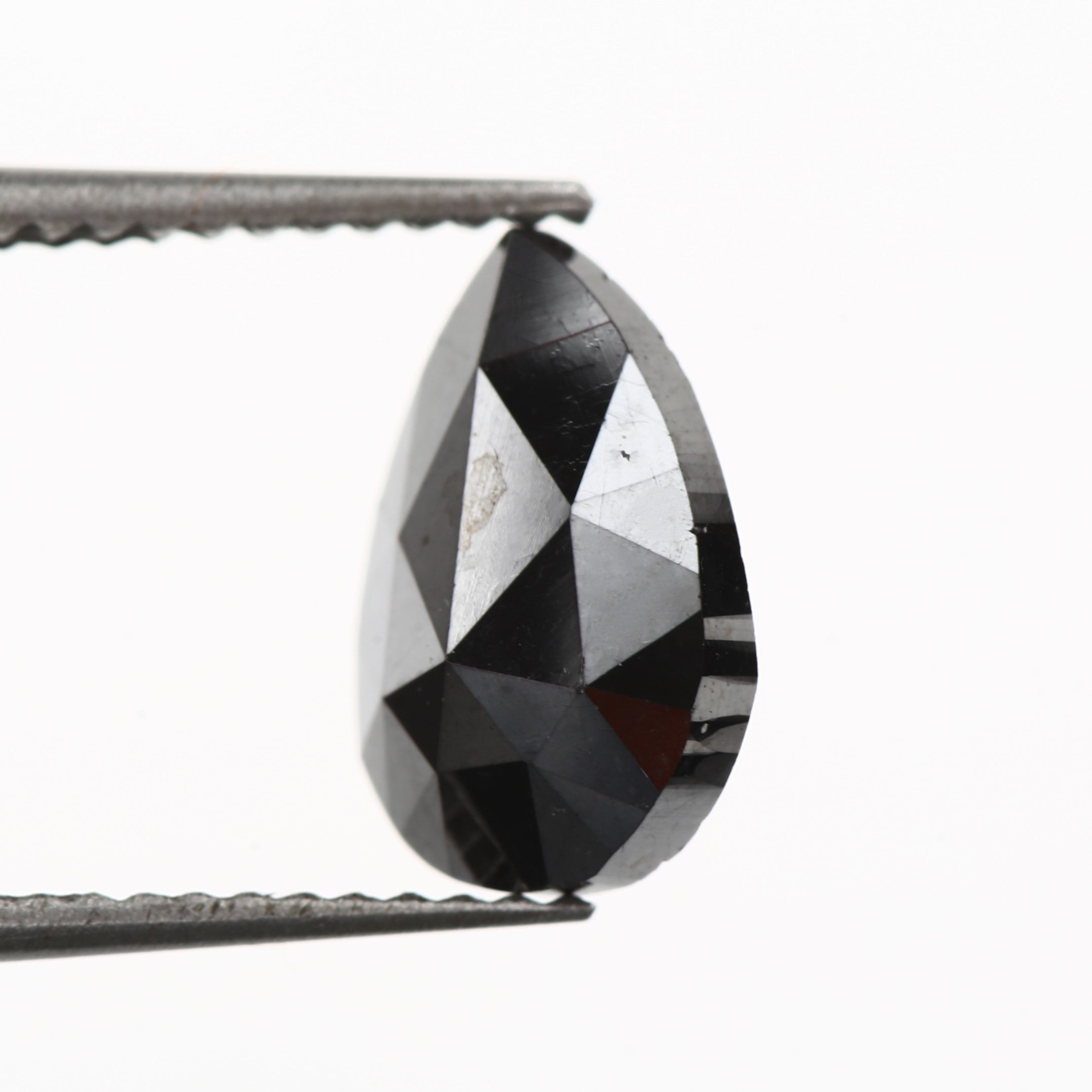 1.87 Carat Pear Rose Cut Fancy Natural Black Diamond - Blackdiamond